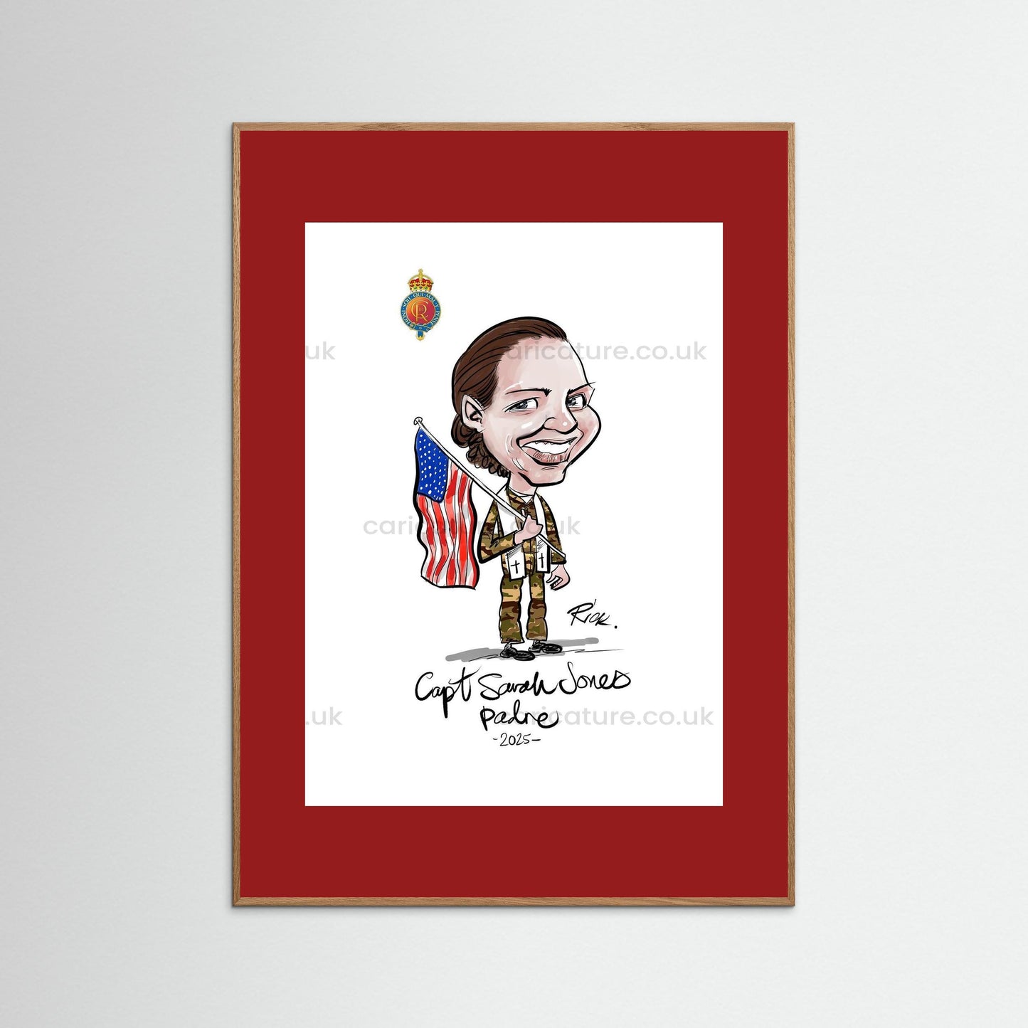 Caricature of Officer extracted from Group Painting