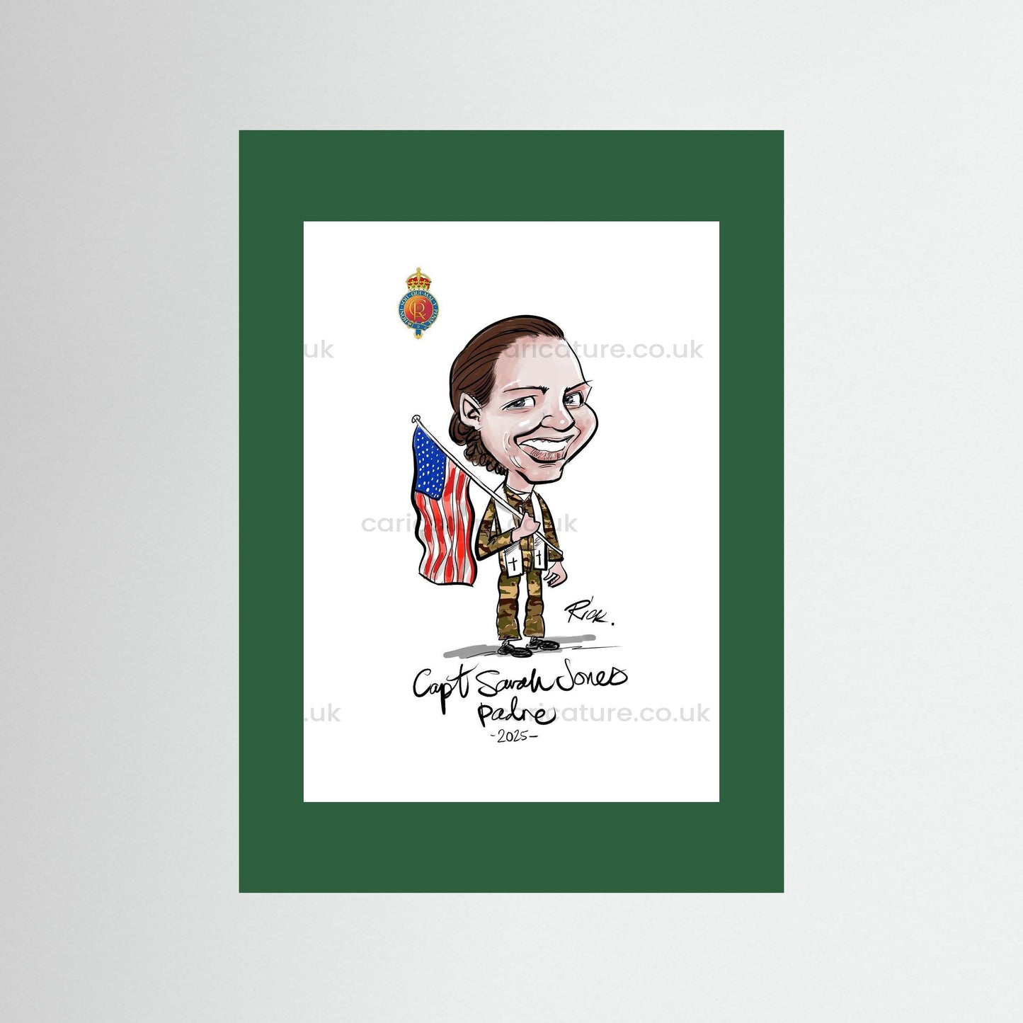Caricature of Officer extracted from Group Painting