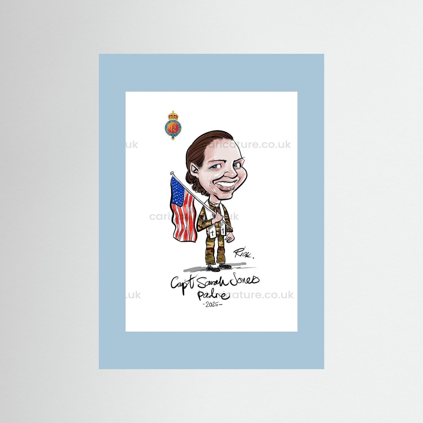 Caricature of Officer extracted from Group Painting