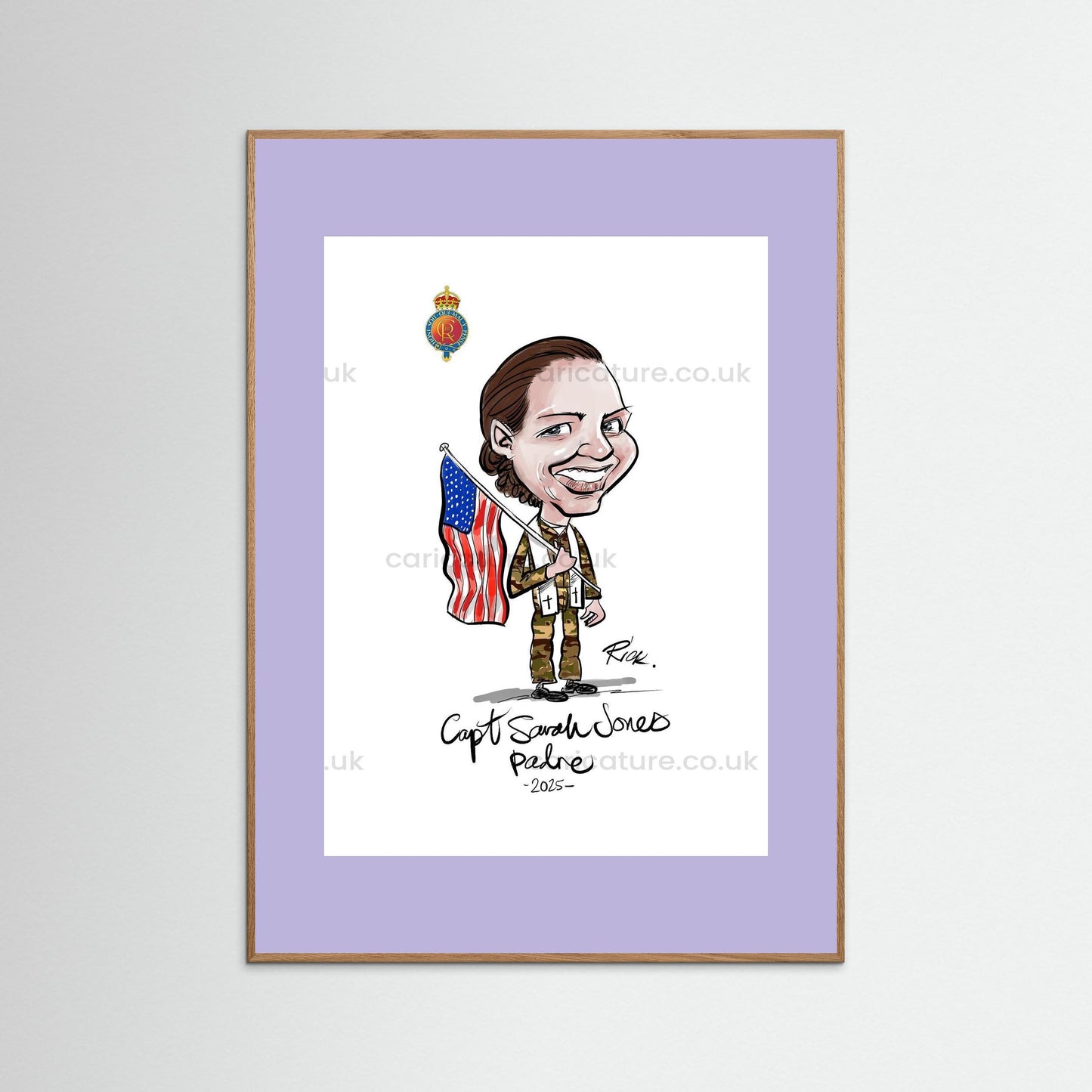 Caricature of Officer extracted from Group Painting