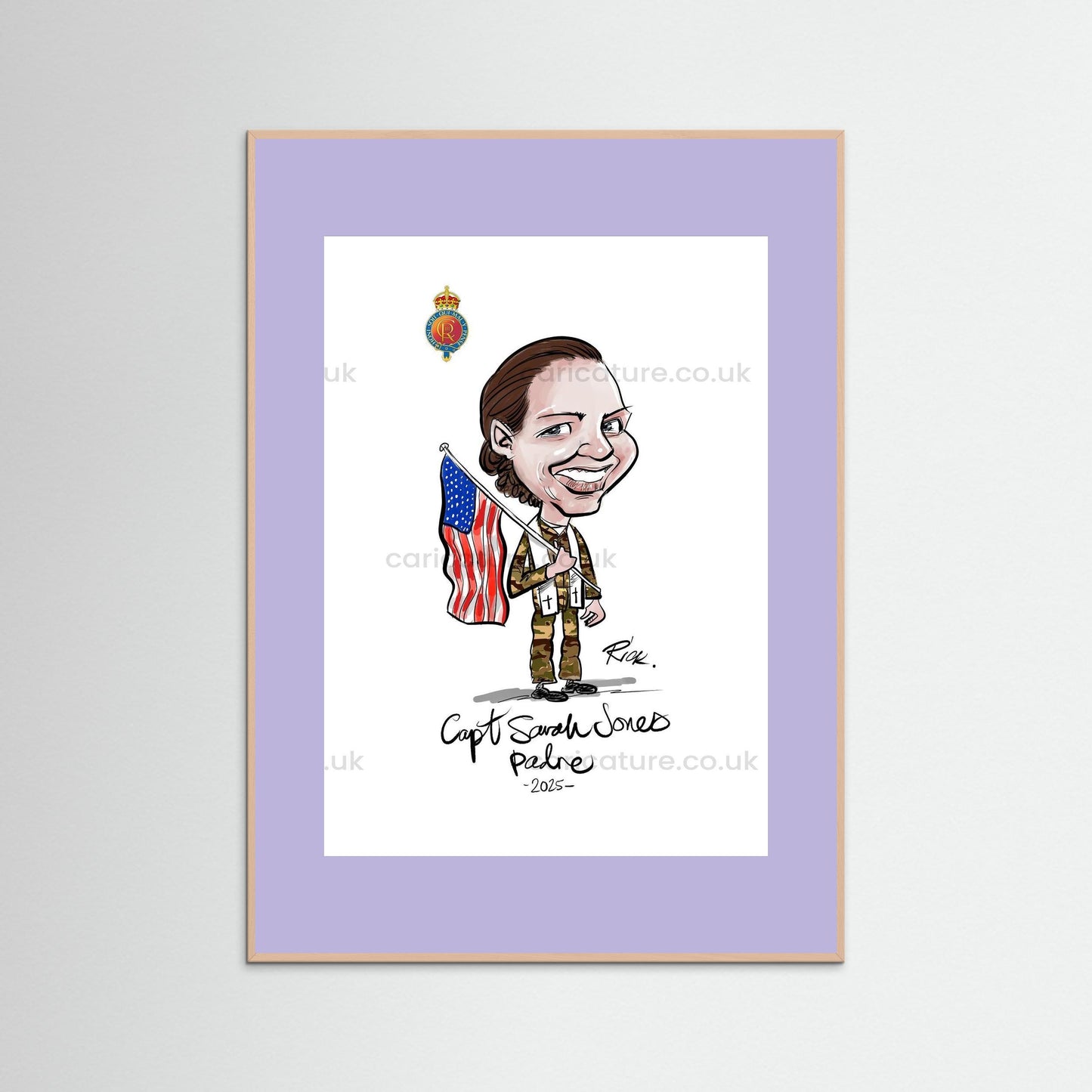 Caricature of Officer extracted from Group Painting
