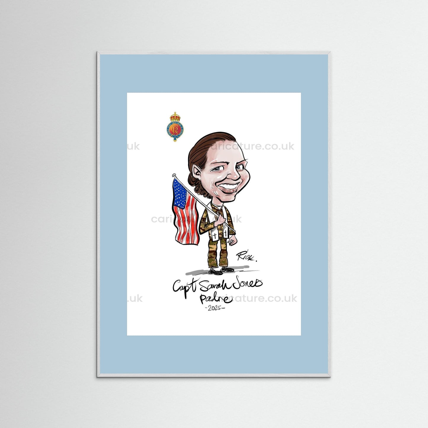 Caricature of Officer extracted from Group Painting