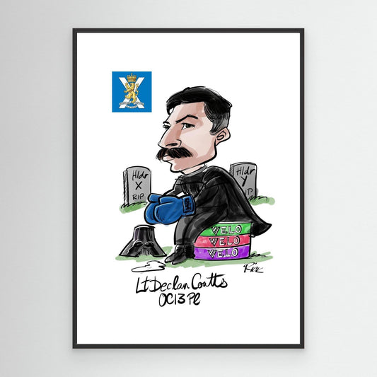 4 Scots Officer print on canvas