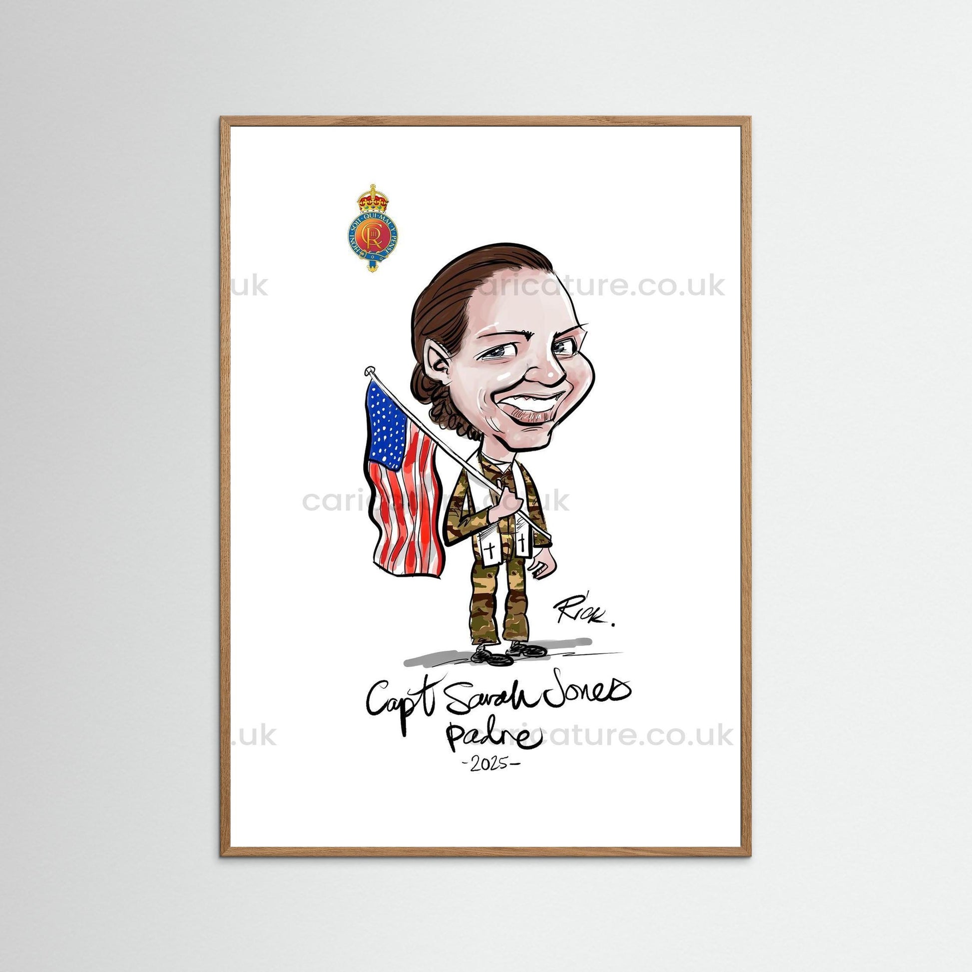 Caricature of Officer extracted from Group Painting