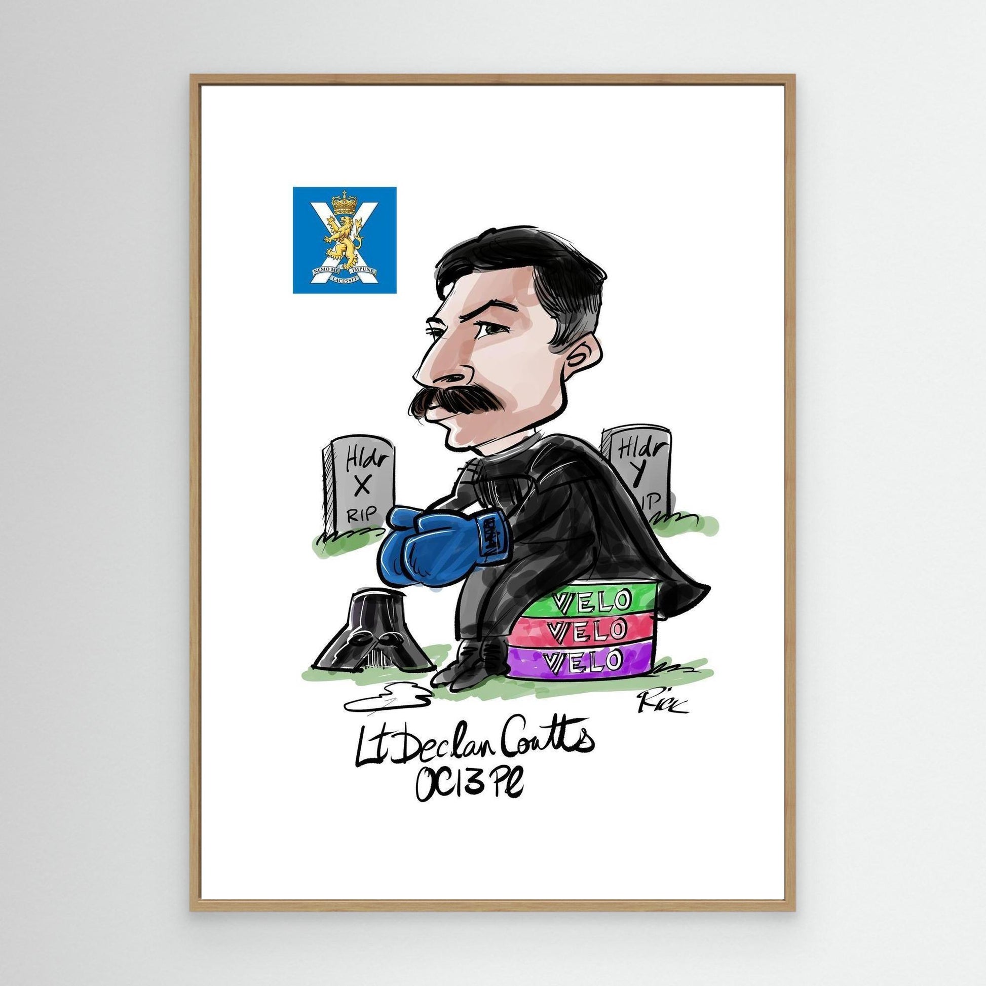 4 Scots Officer print on canvas 