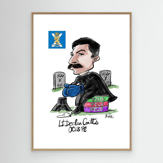 4 Scots Officer print on canvas 