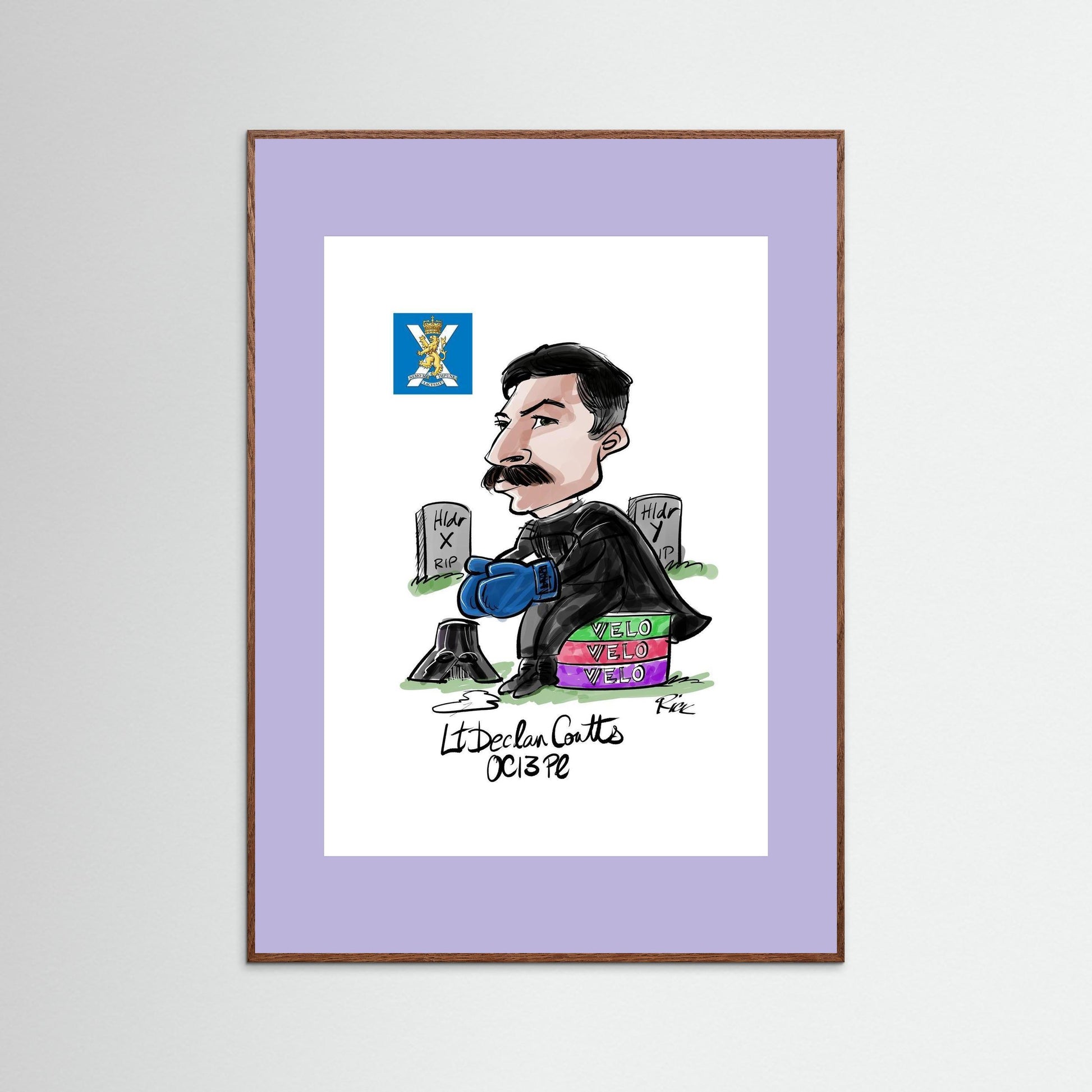 4 Scots Officer print on art paper 