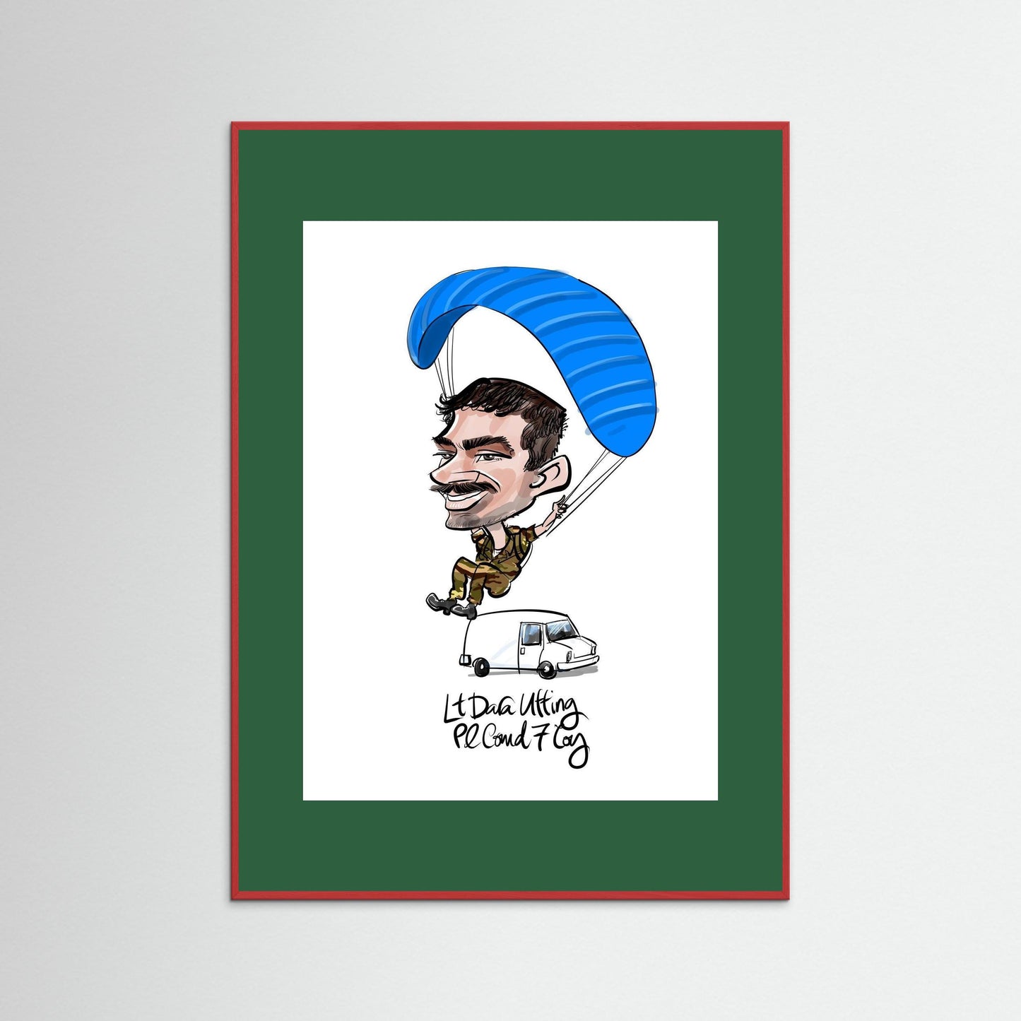 Caricature of Lt Dara Utting 