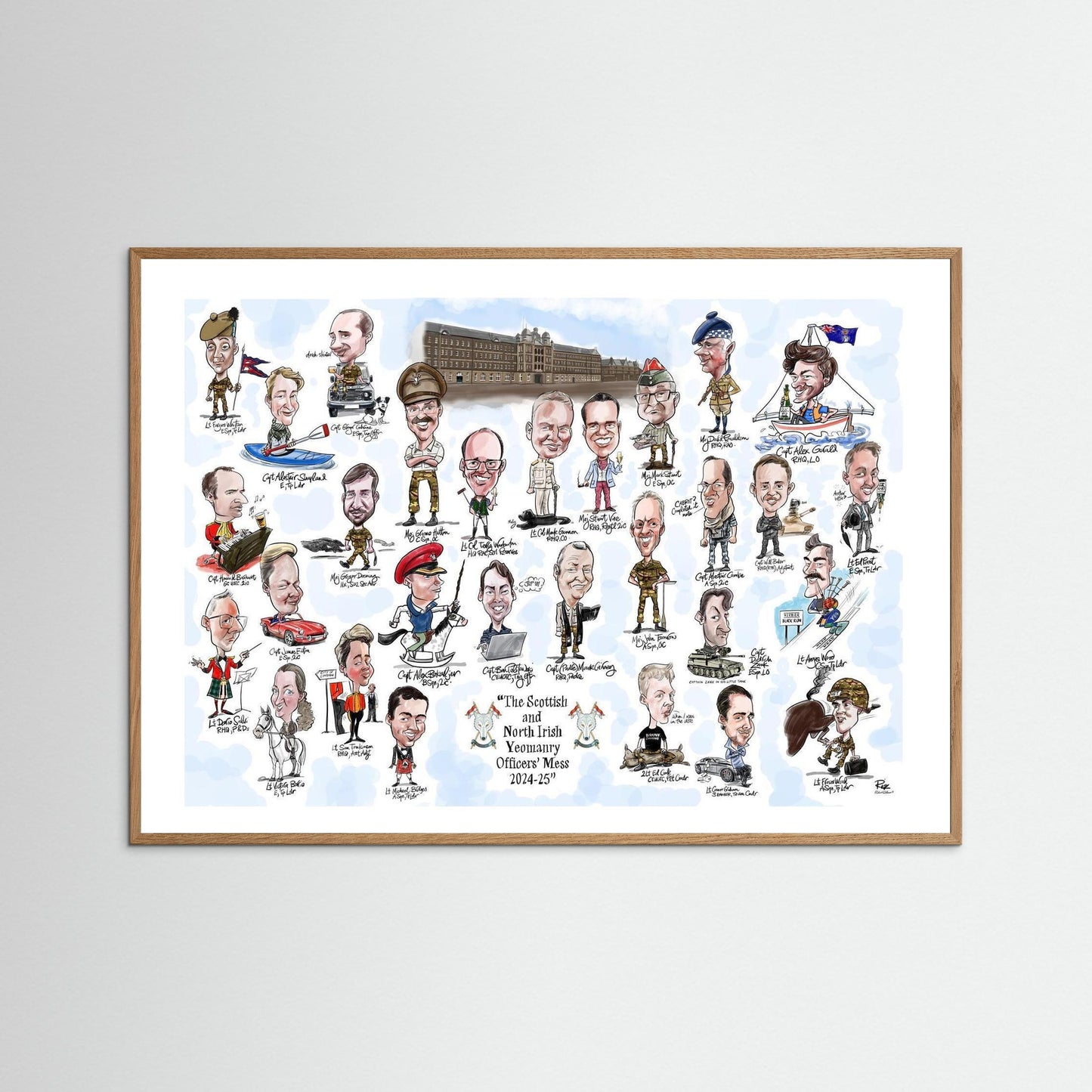 Scottish and NI Yeomanry A3 print on paper