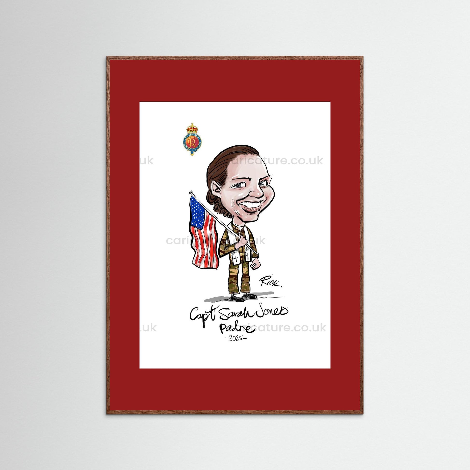 Caricature of Officer extracted from Group Painting