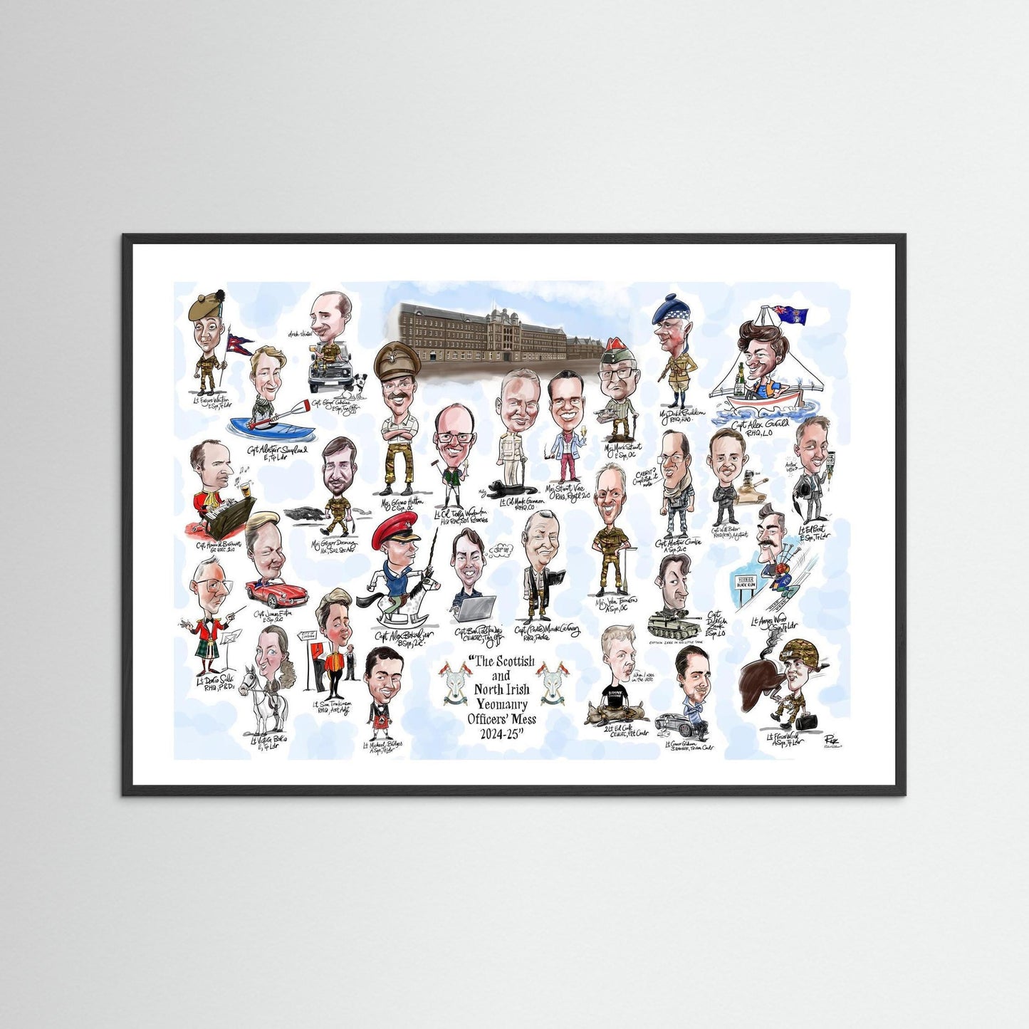 Scottish and NI Yeomanry A3 print on paper