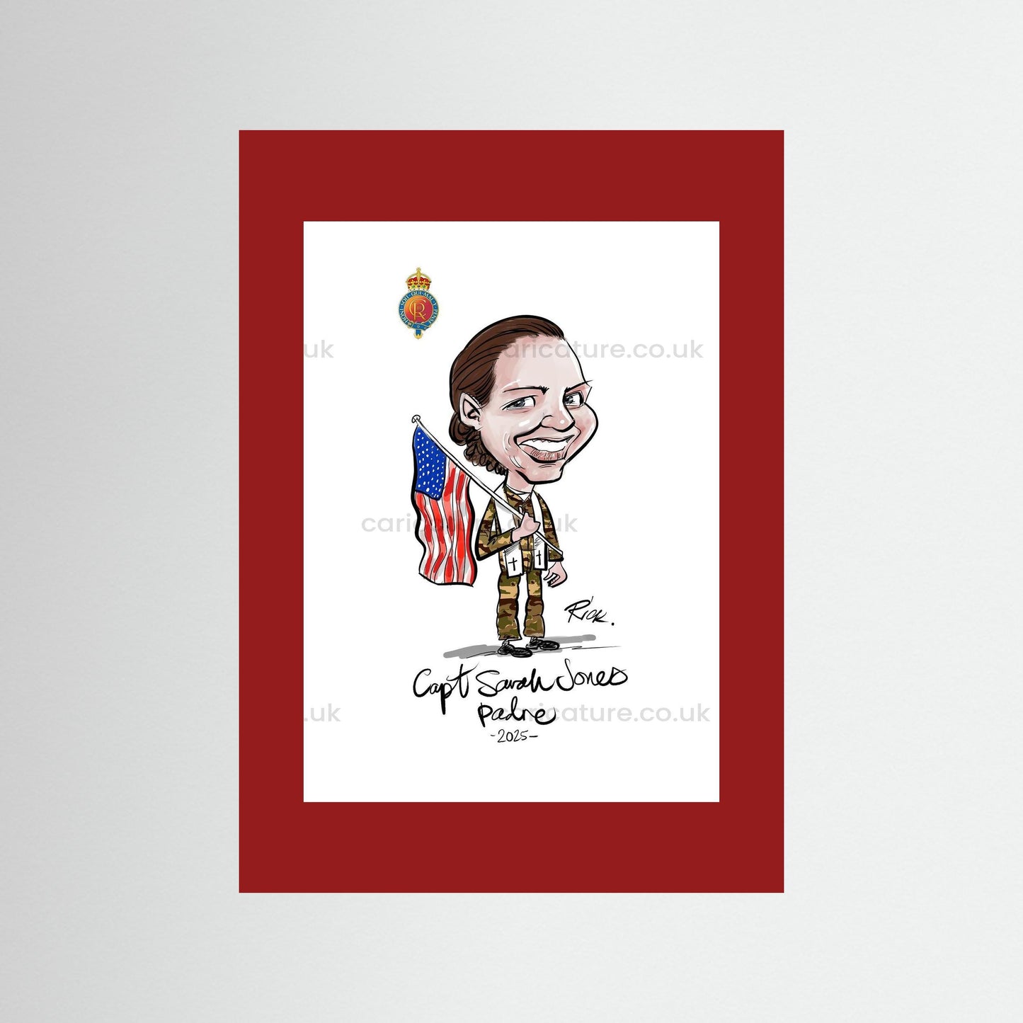 Caricature of Officer extracted from Group Painting