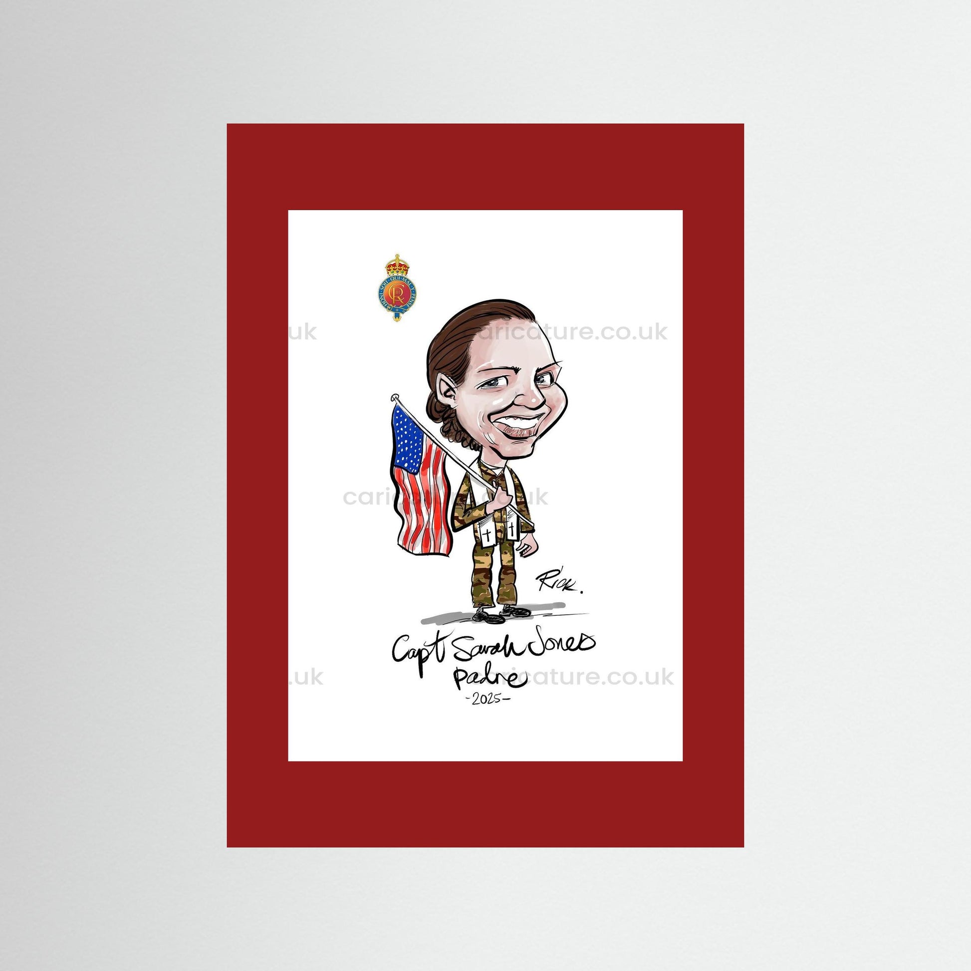 Caricature of Officer extracted from Group Painting