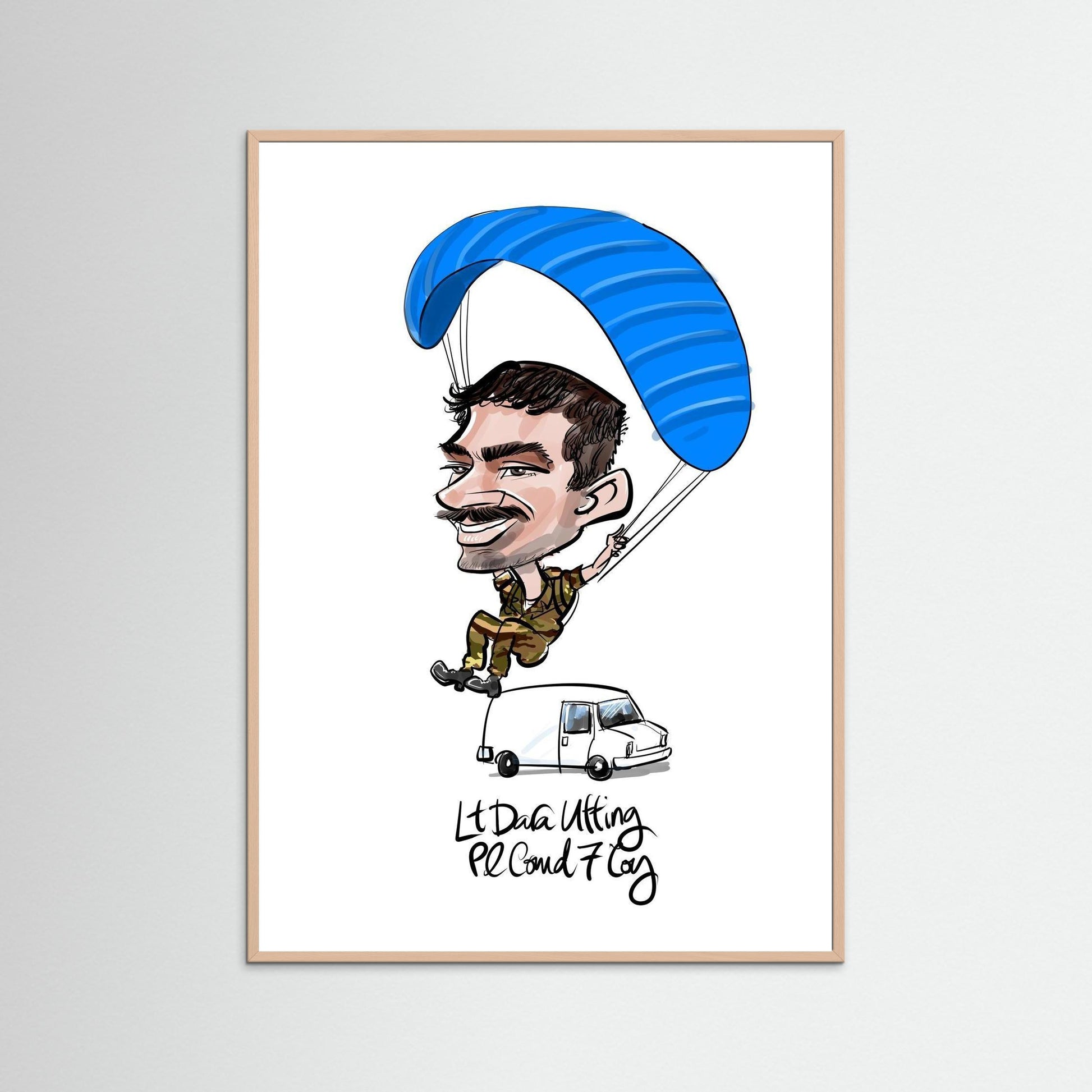 Caricature of Lt Dara Utting 