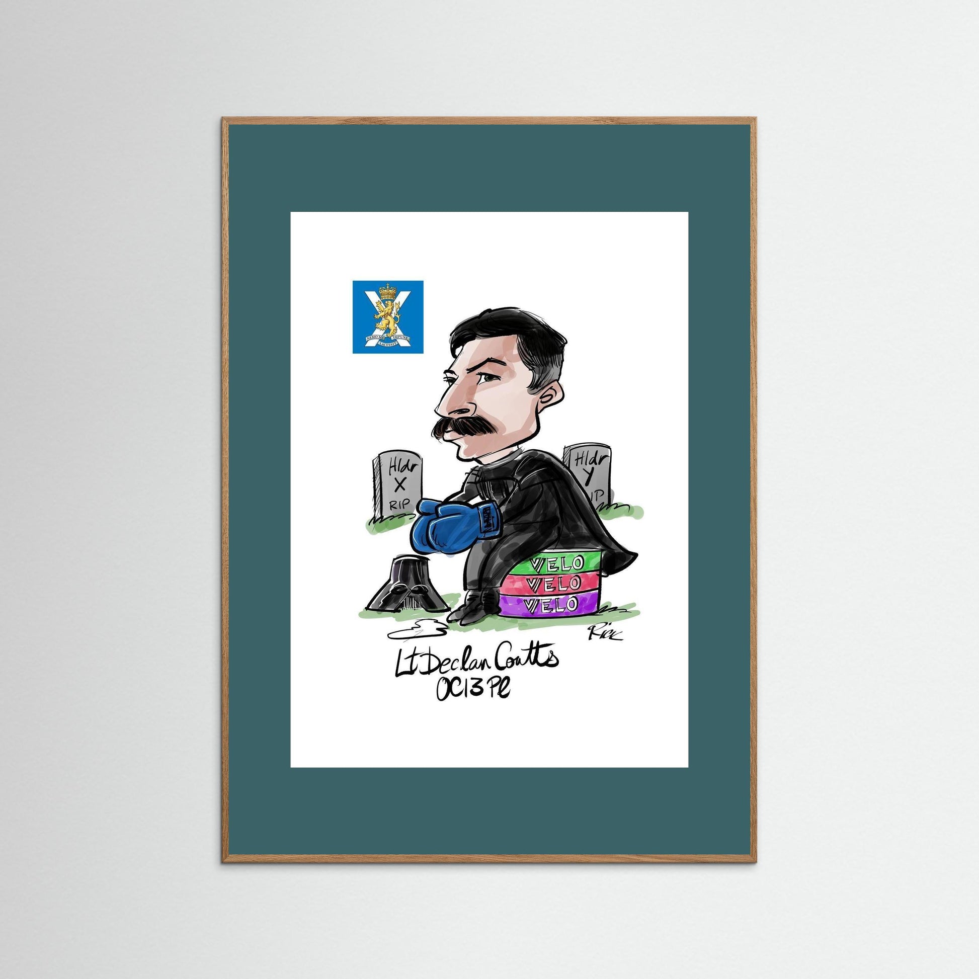 4 Scots Officer print on art paper 