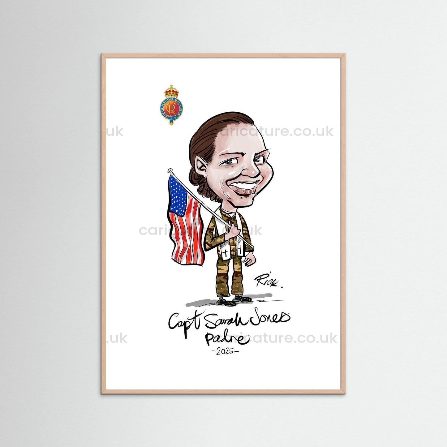Caricature of Officer extracted from Group Painting