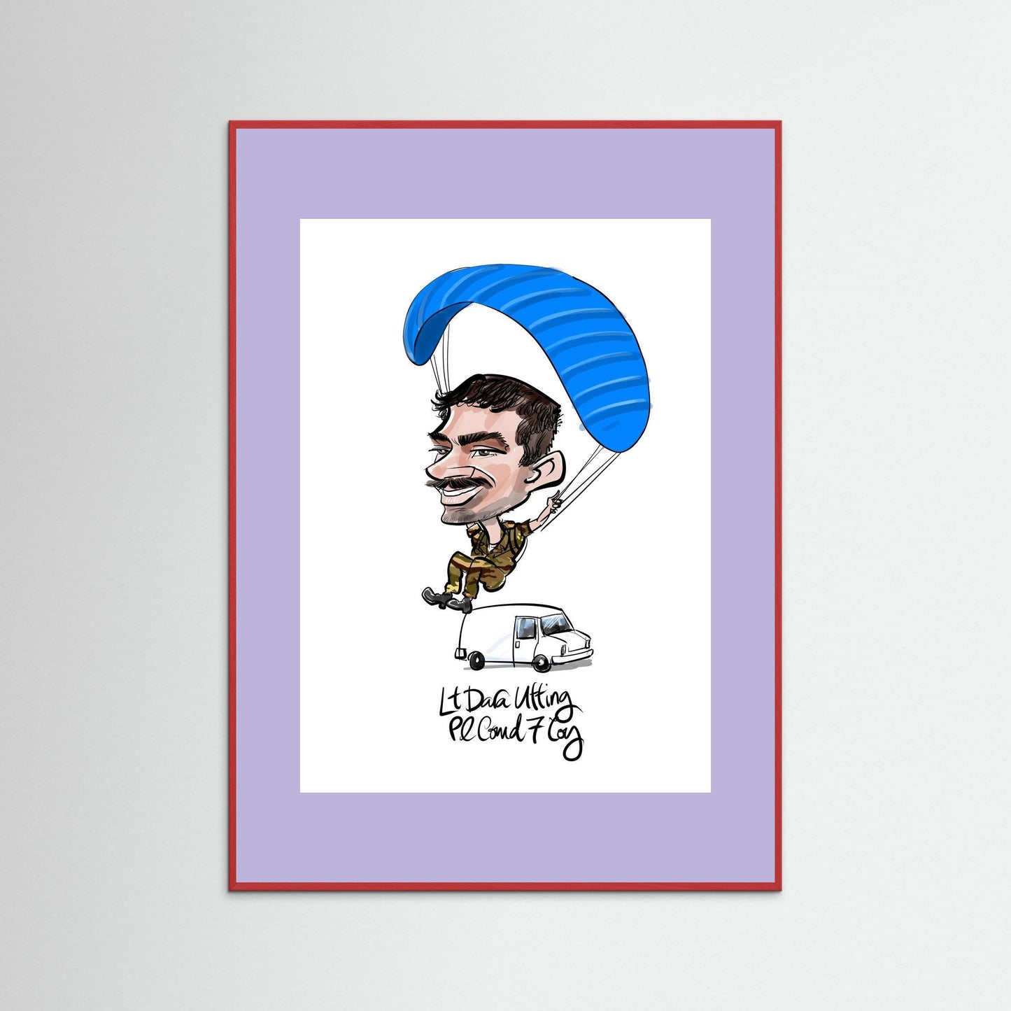 Caricature of Lt Dara Utting 