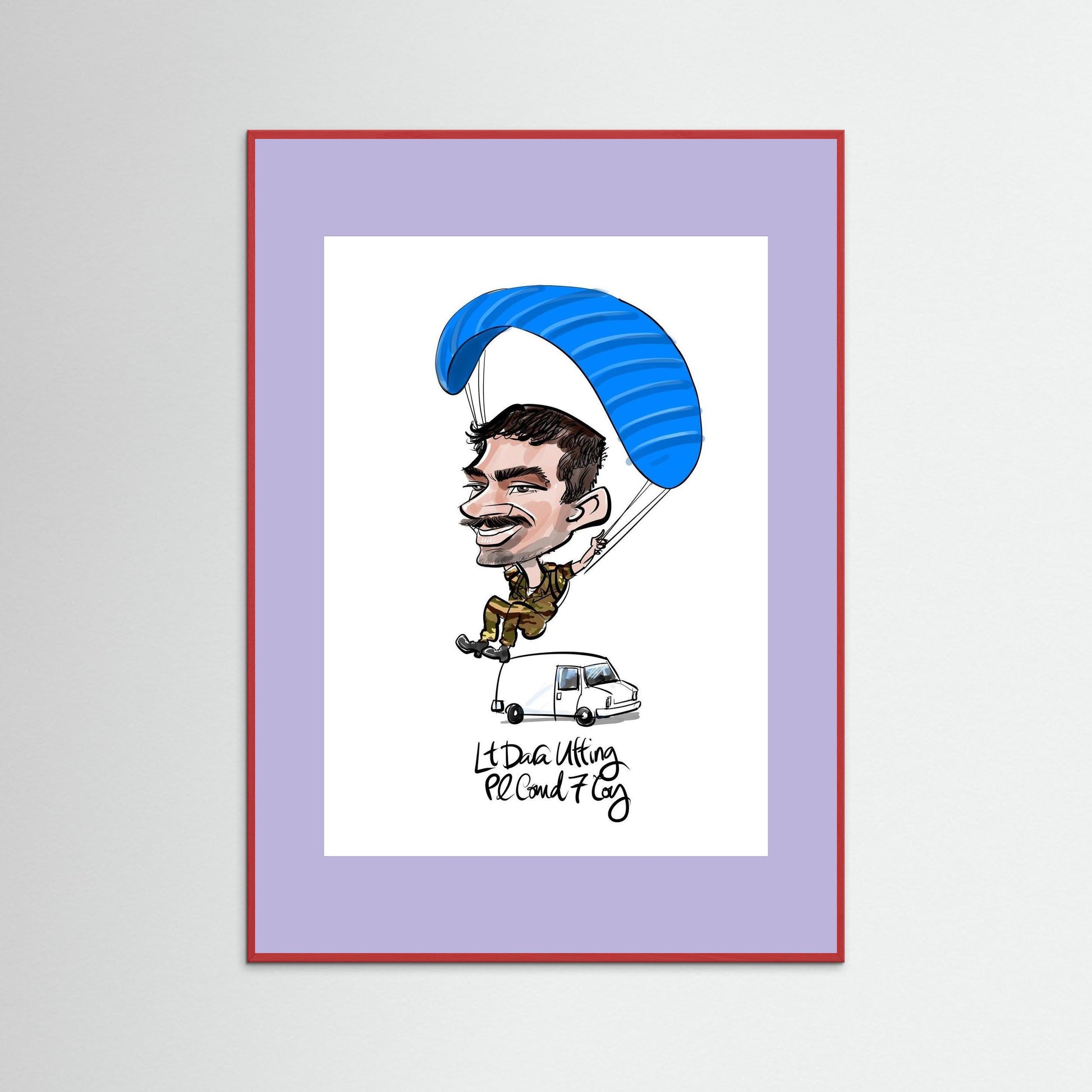 Caricature of Lt Dara Utting 