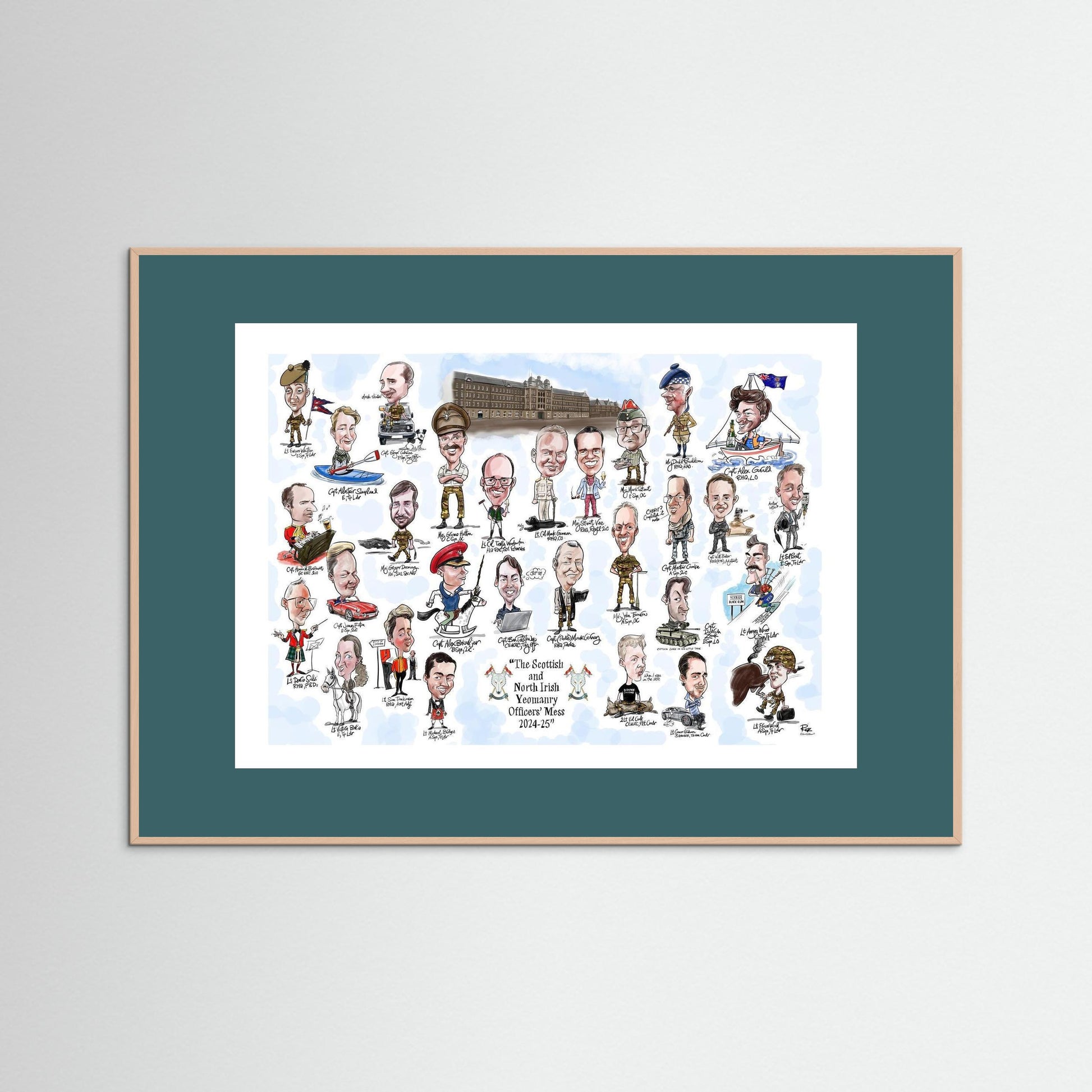Scottish and NI Yeomanry A3 print on paper