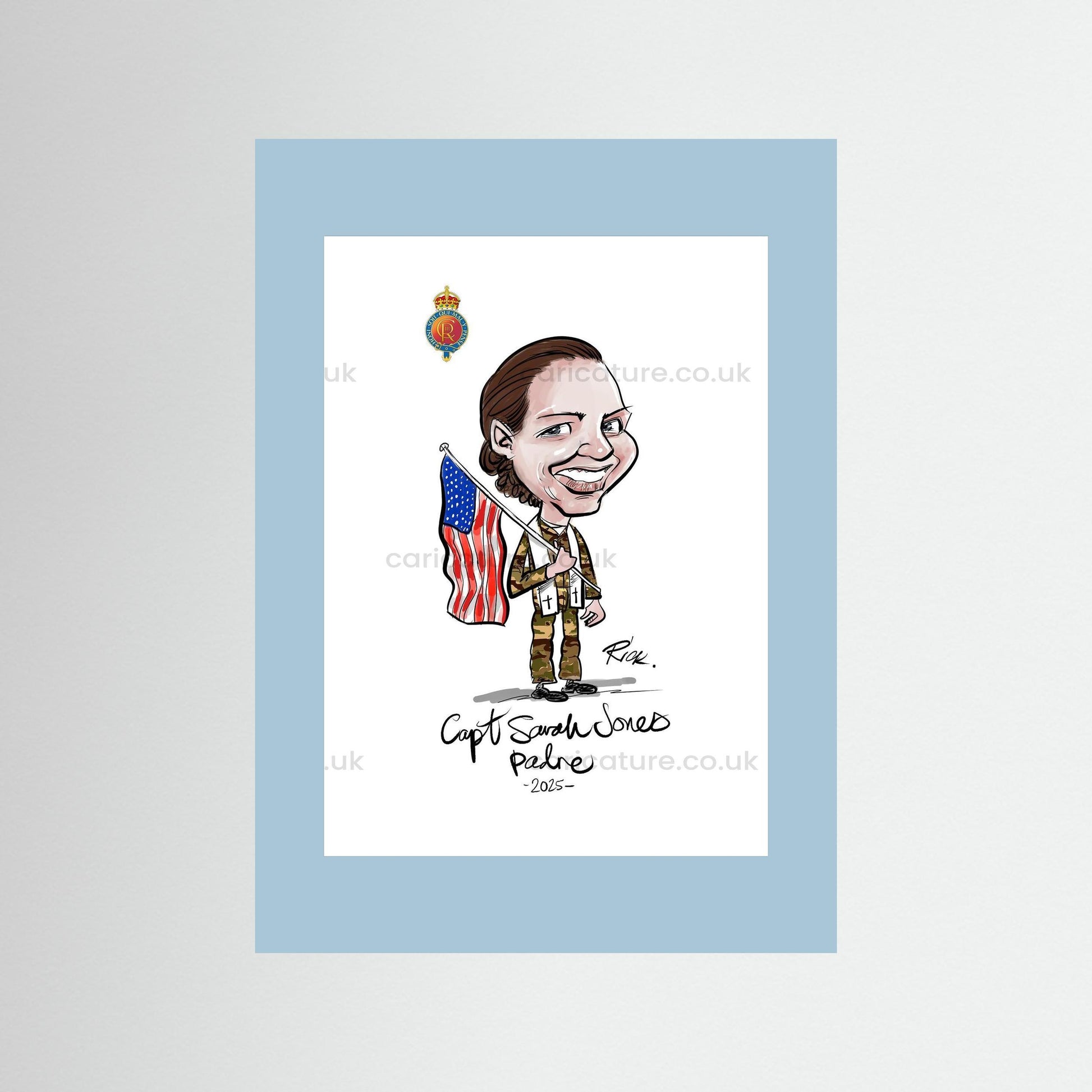 Caricature of Officer extracted from Group Painting