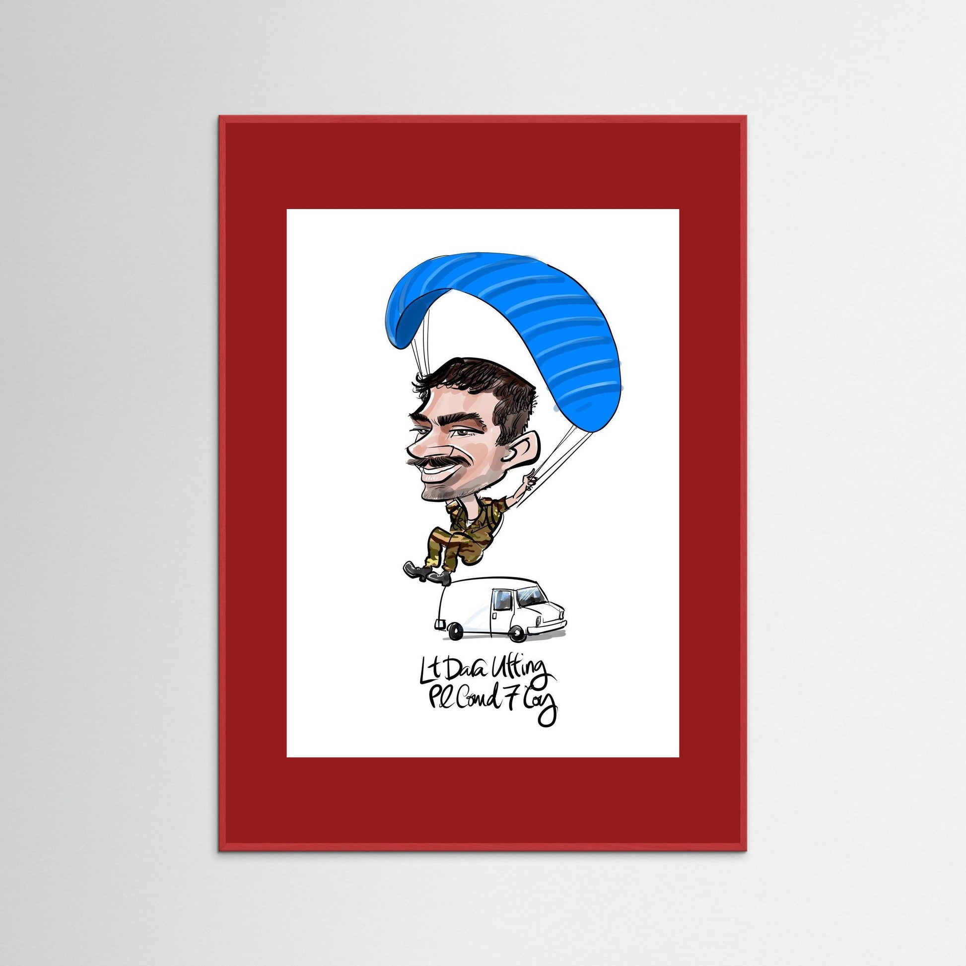 Caricature of Lt Dara Utting 