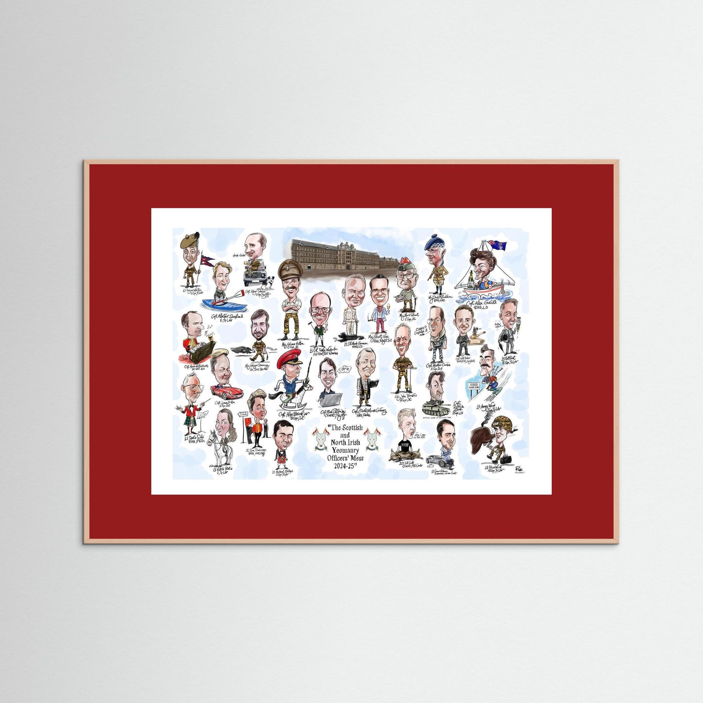 Scottish and NI Yeomanry A3 print on paper