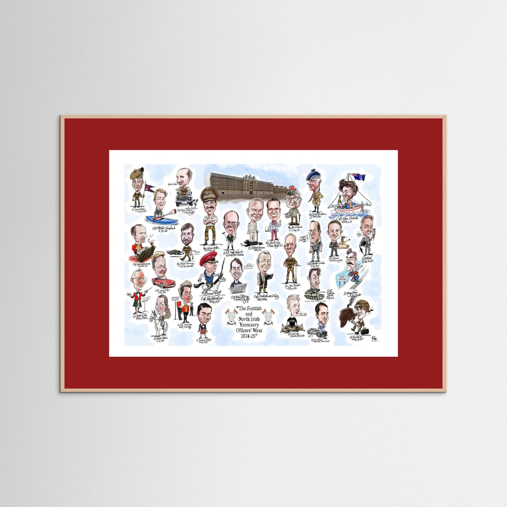 Scottish and NI Yeomanry A3 print on paper