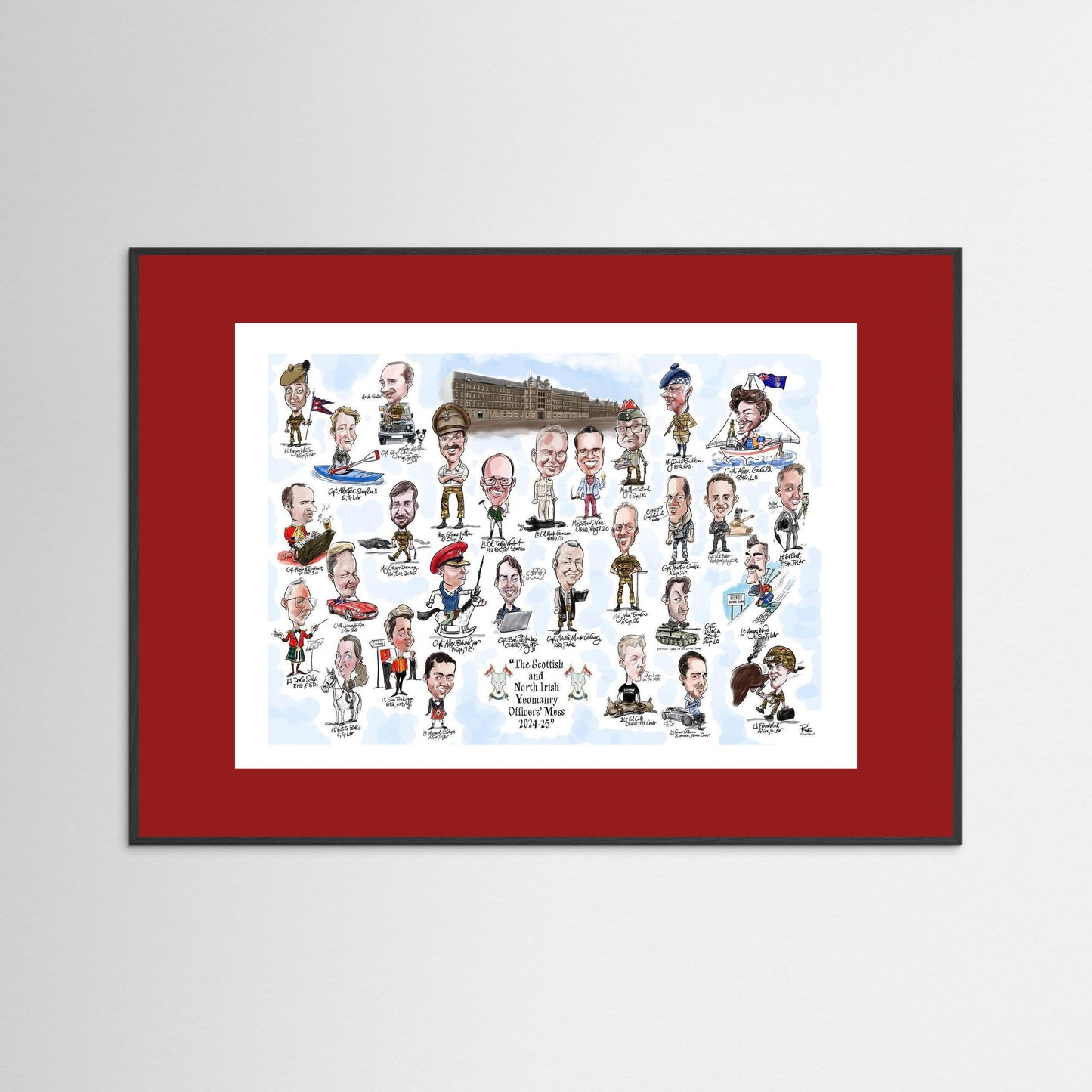 Scottish and NI Yeomanry A3 print on paper