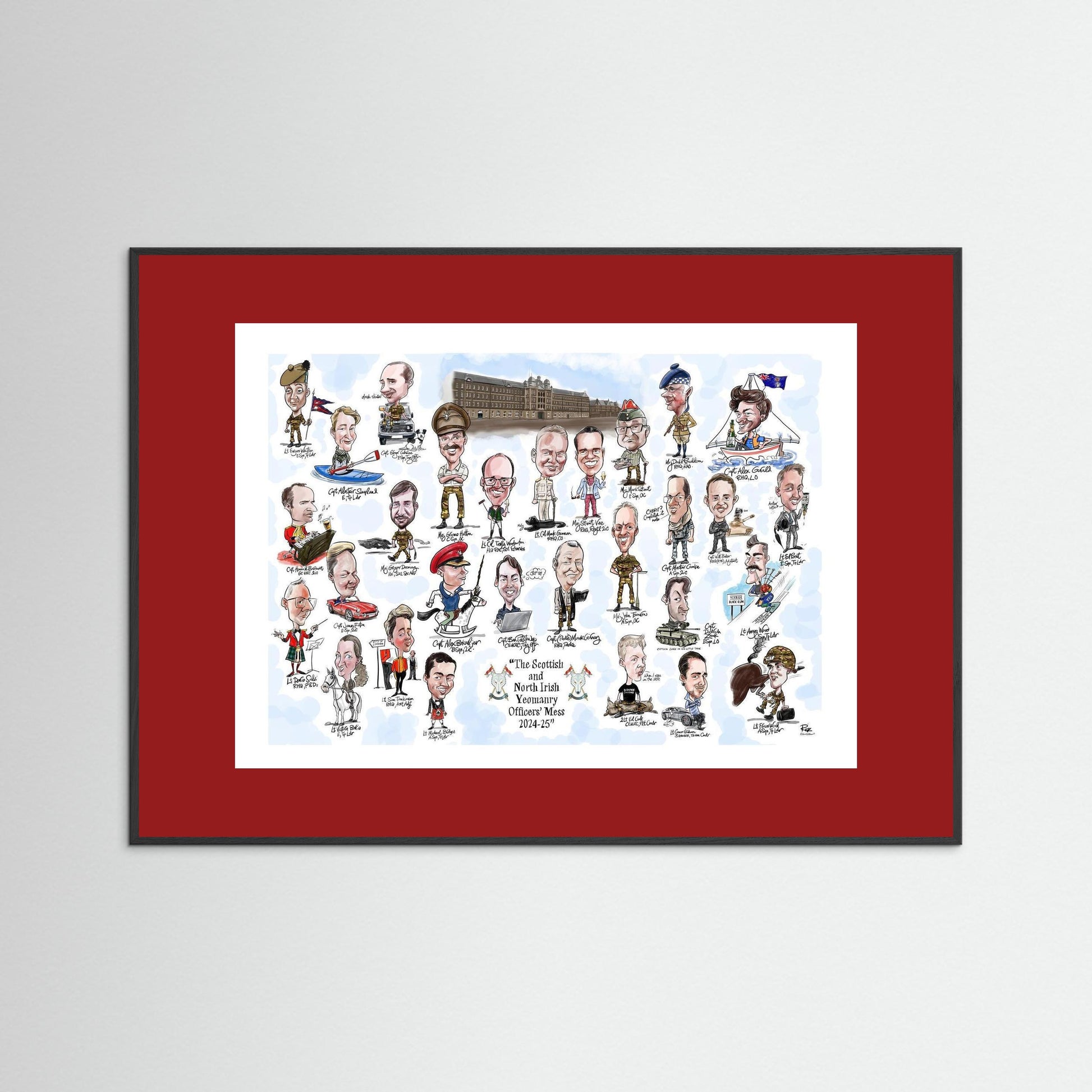 Scottish and NI Yeomanry A3 print on paper