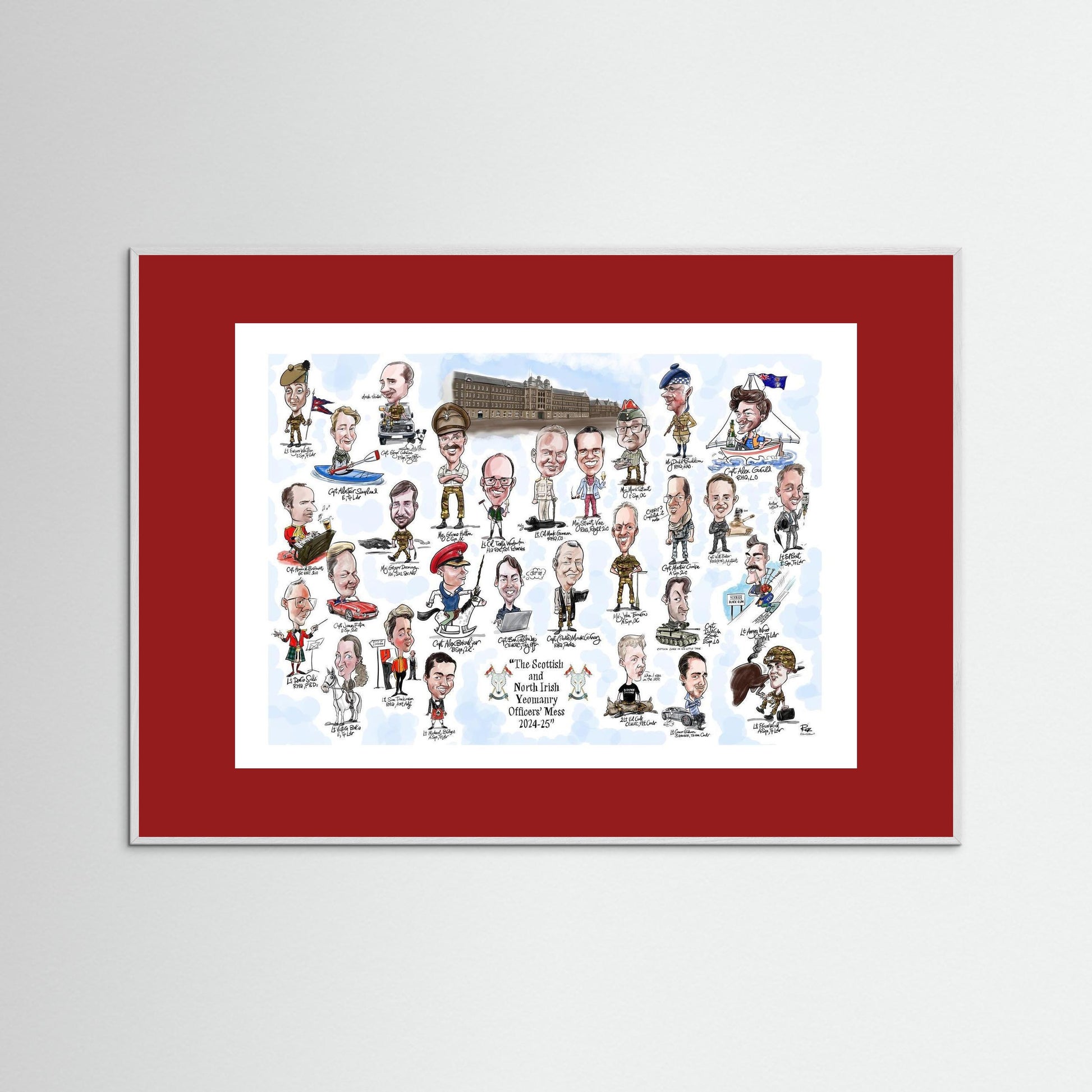 Scottish and NI Yeomanry A3 print on paper