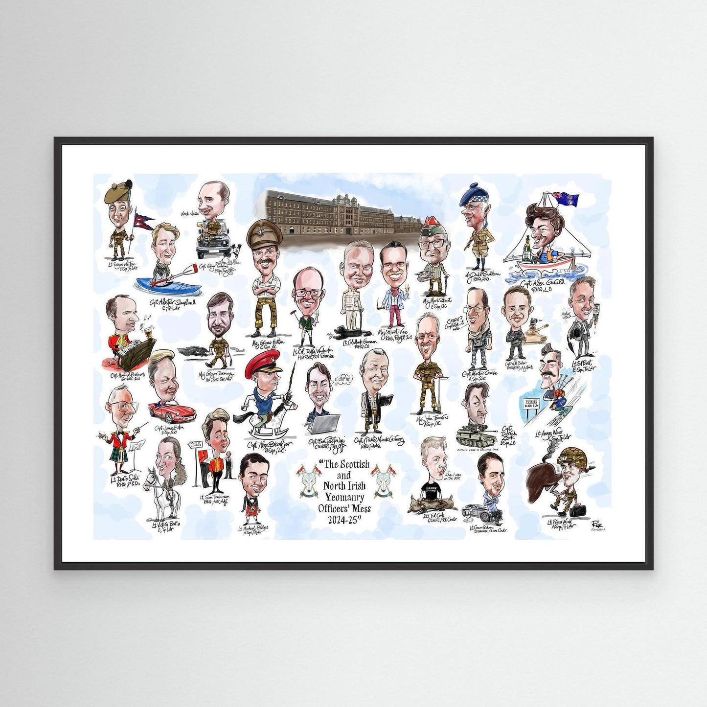Scottish and NI Yeomanry print on canvas 