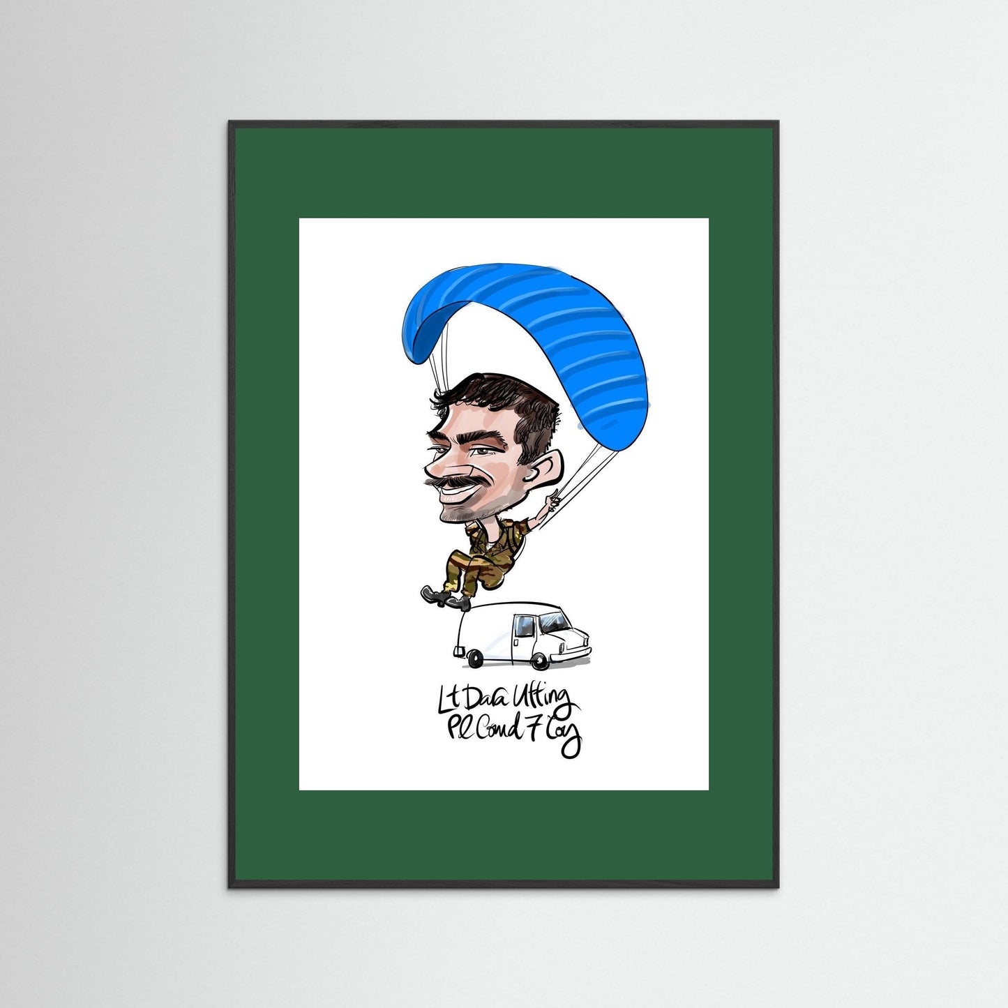Caricature of Lt Dara Utting 