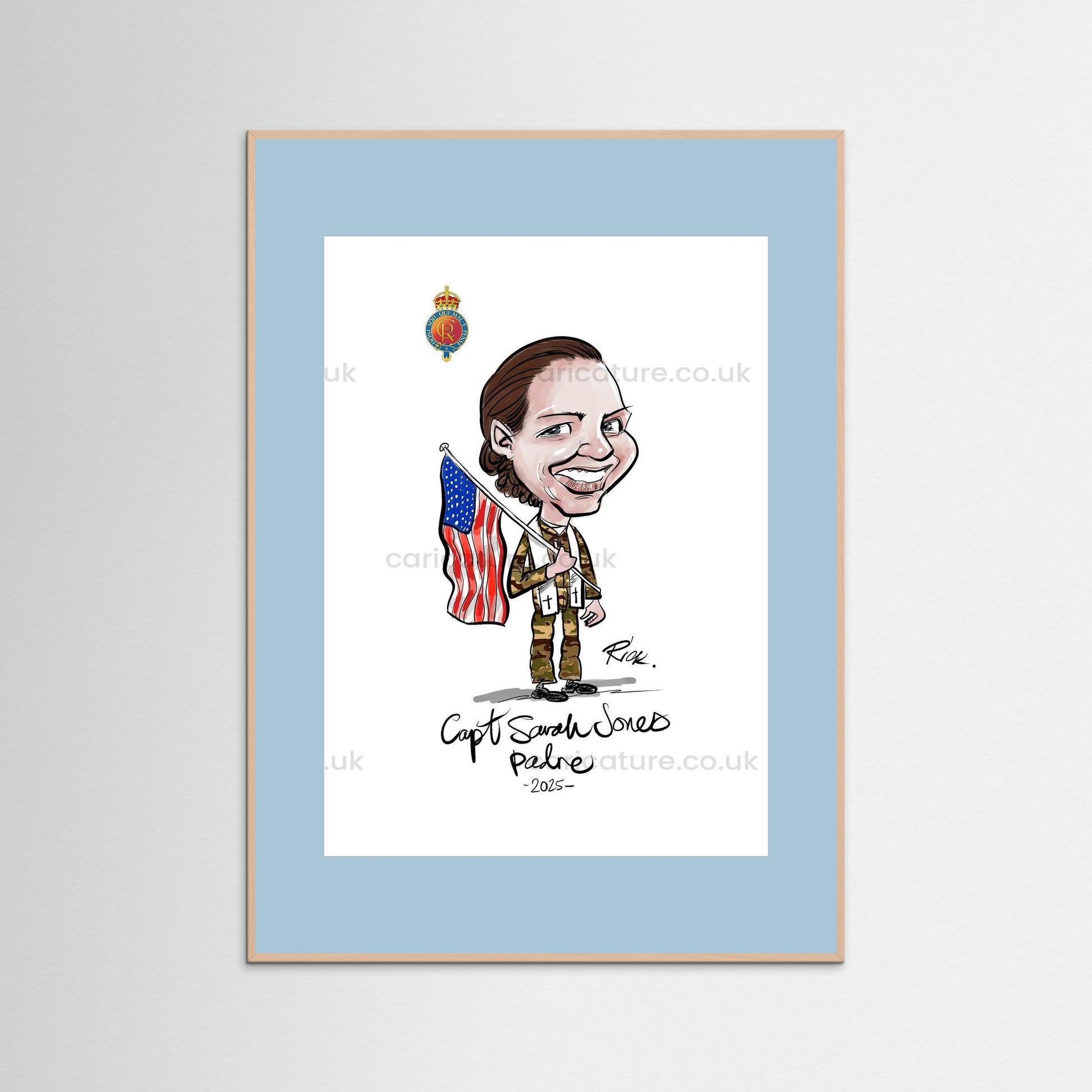 Caricature of Officer extracted from Group Painting
