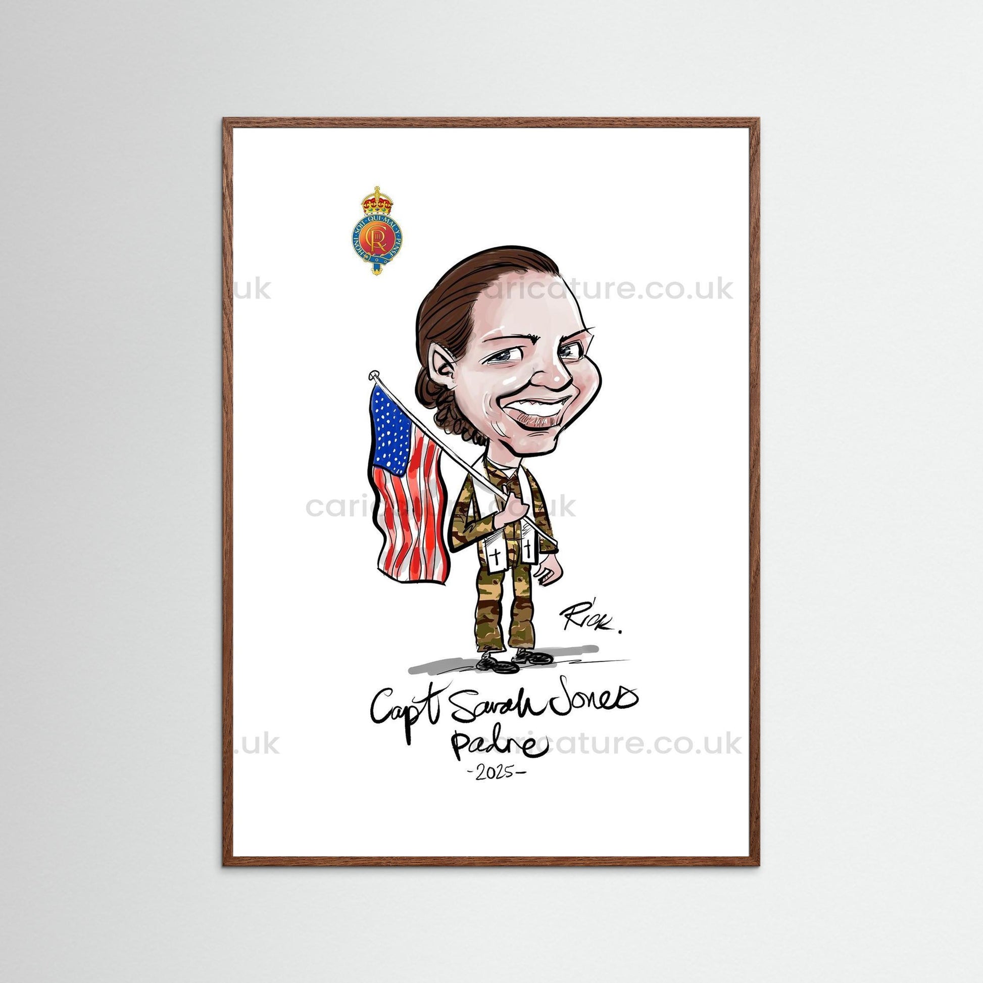 Caricature of Officer extracted from Group Painting