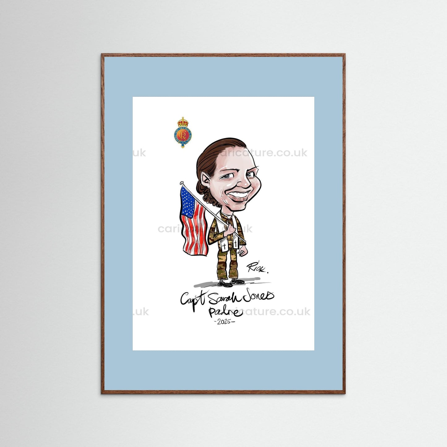 Caricature of Officer extracted from Group Painting