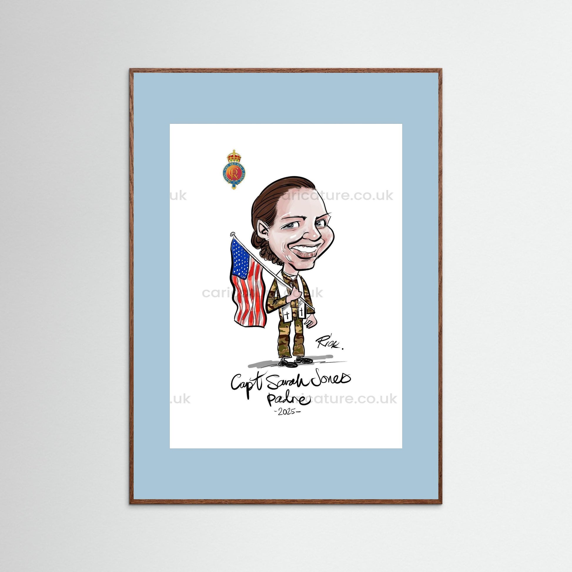 Caricature of Officer extracted from Group Painting