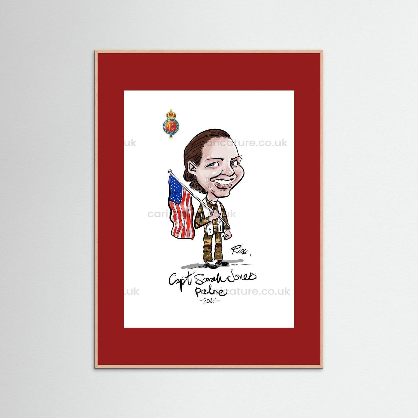 Caricature of Officer extracted from Group Painting