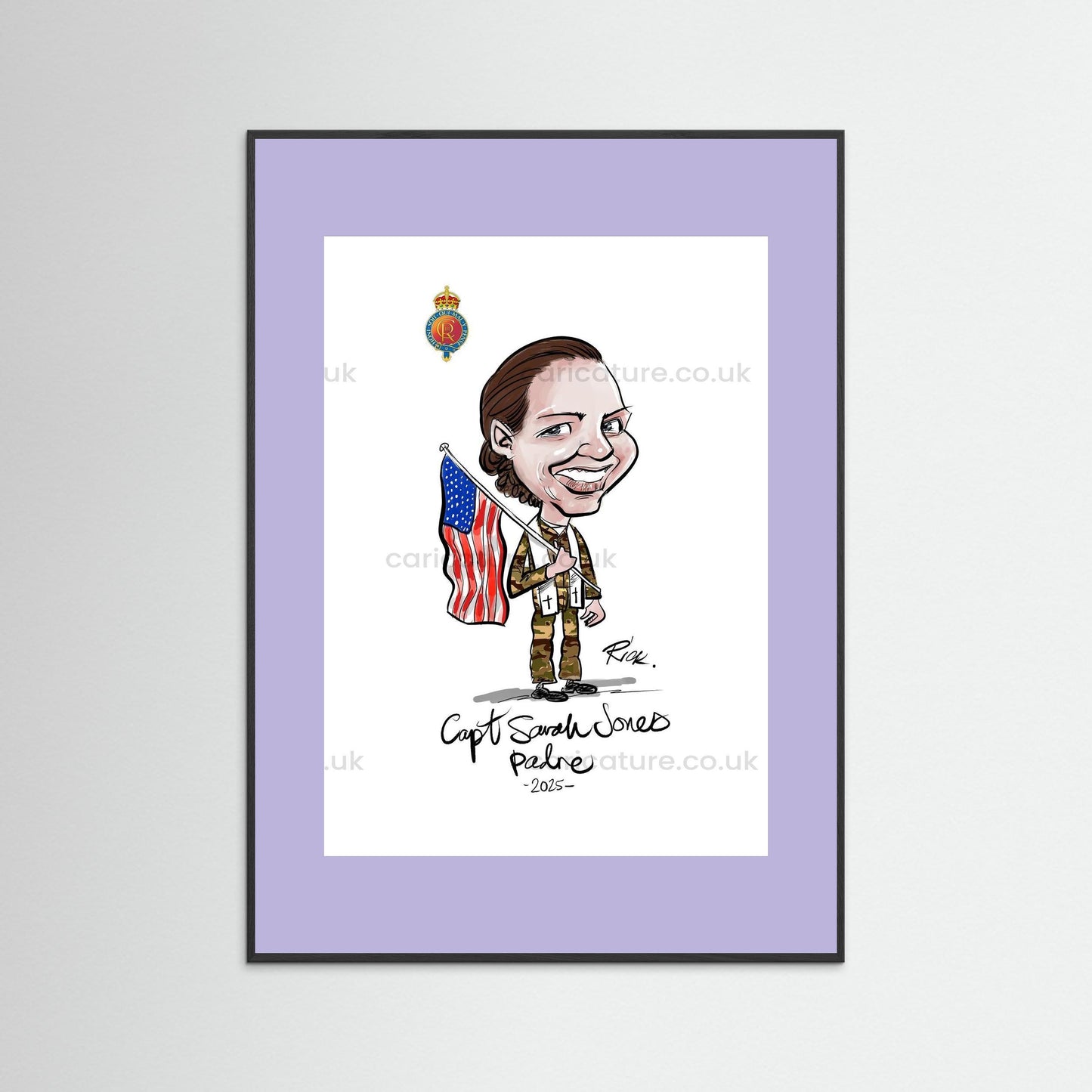 Caricature of Officer extracted from Group Painting