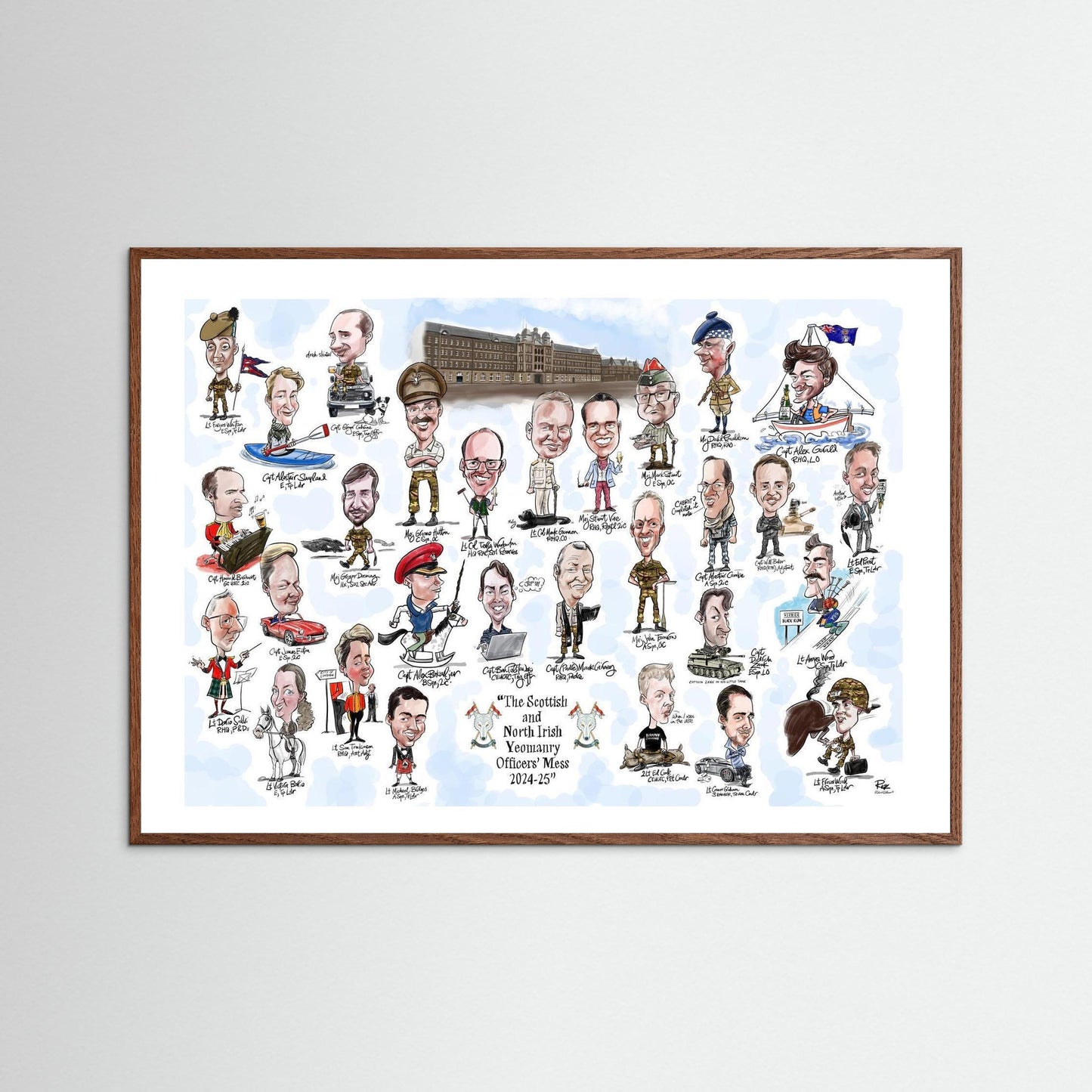 Scottish and NI Yeomanry A3 print on paper