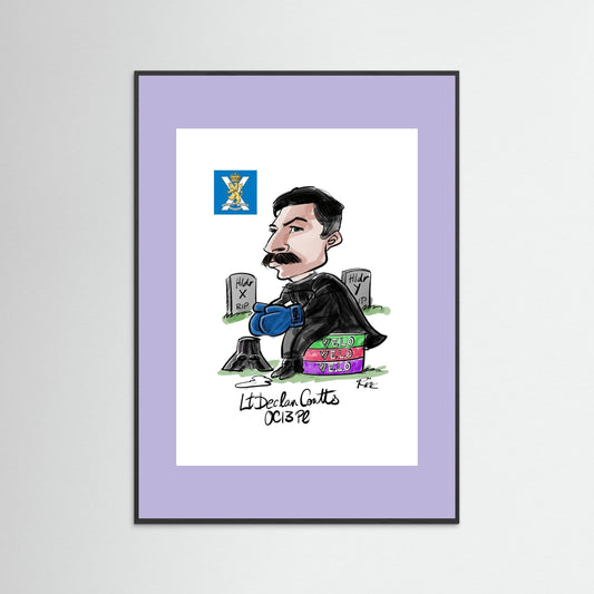 4 Scots Officer print on art paper 