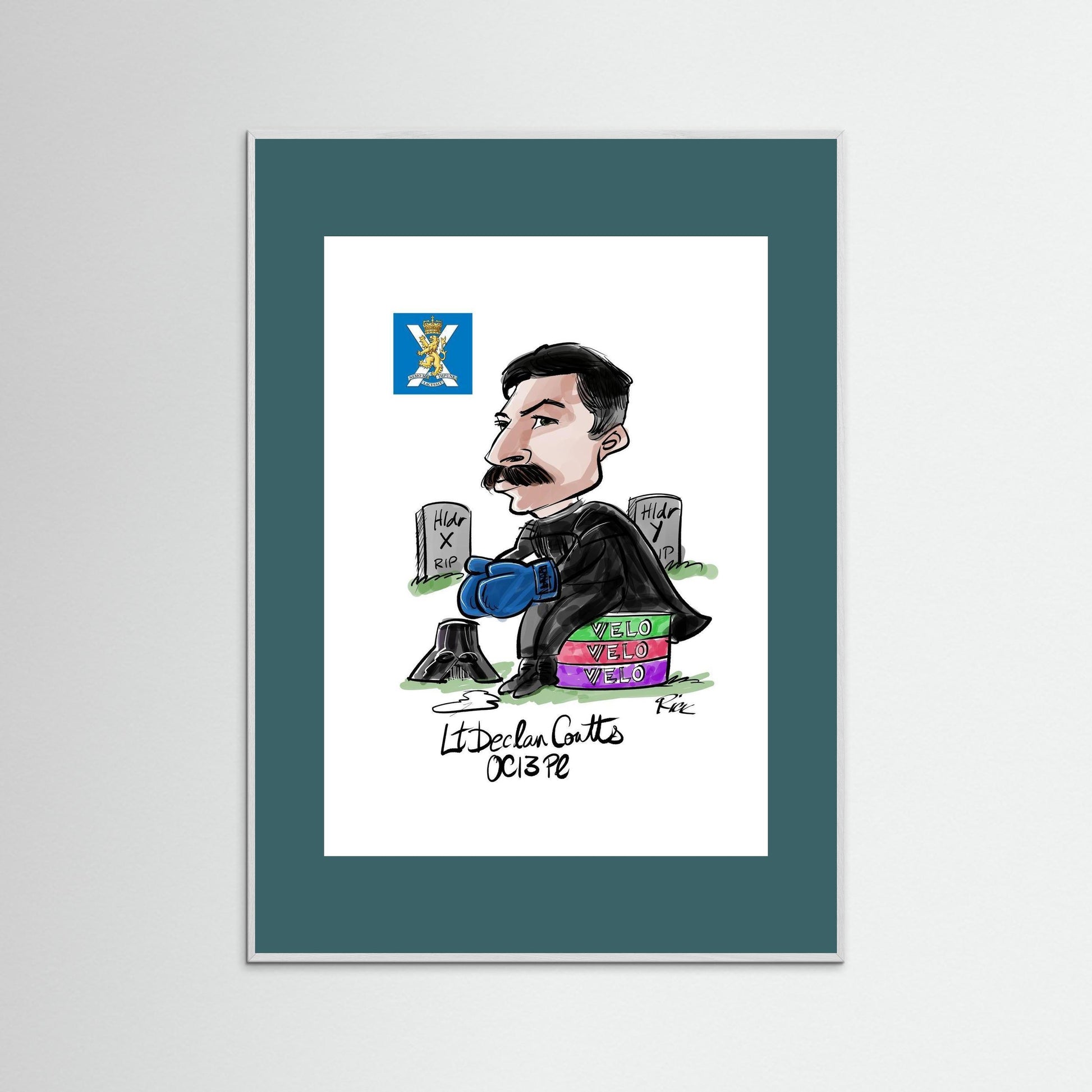 4 Scots Officer print on art paper 