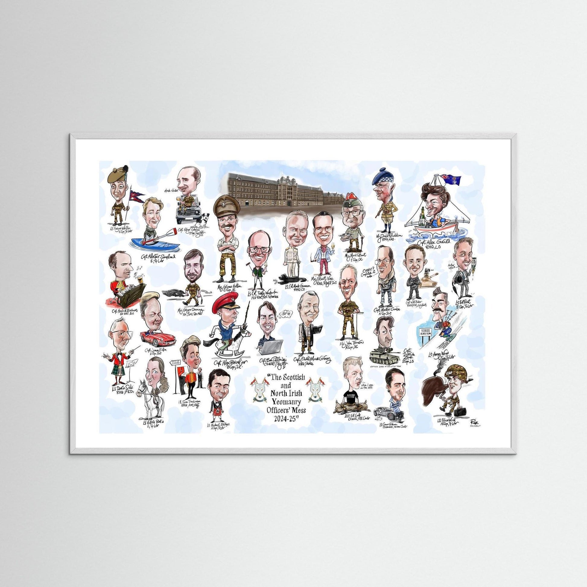 Scottish and NI Yeomanry A3 print on paper