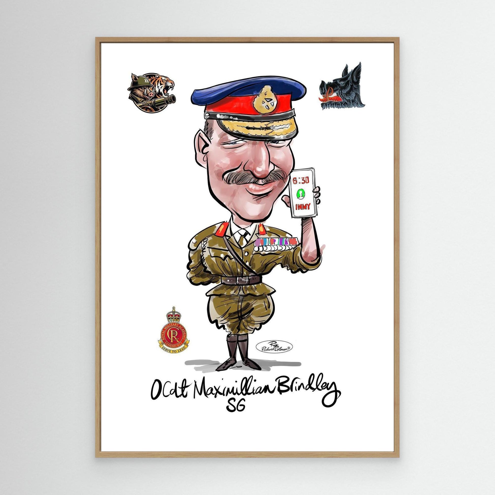 Sandhurst Officer Cadet - print on canvas 