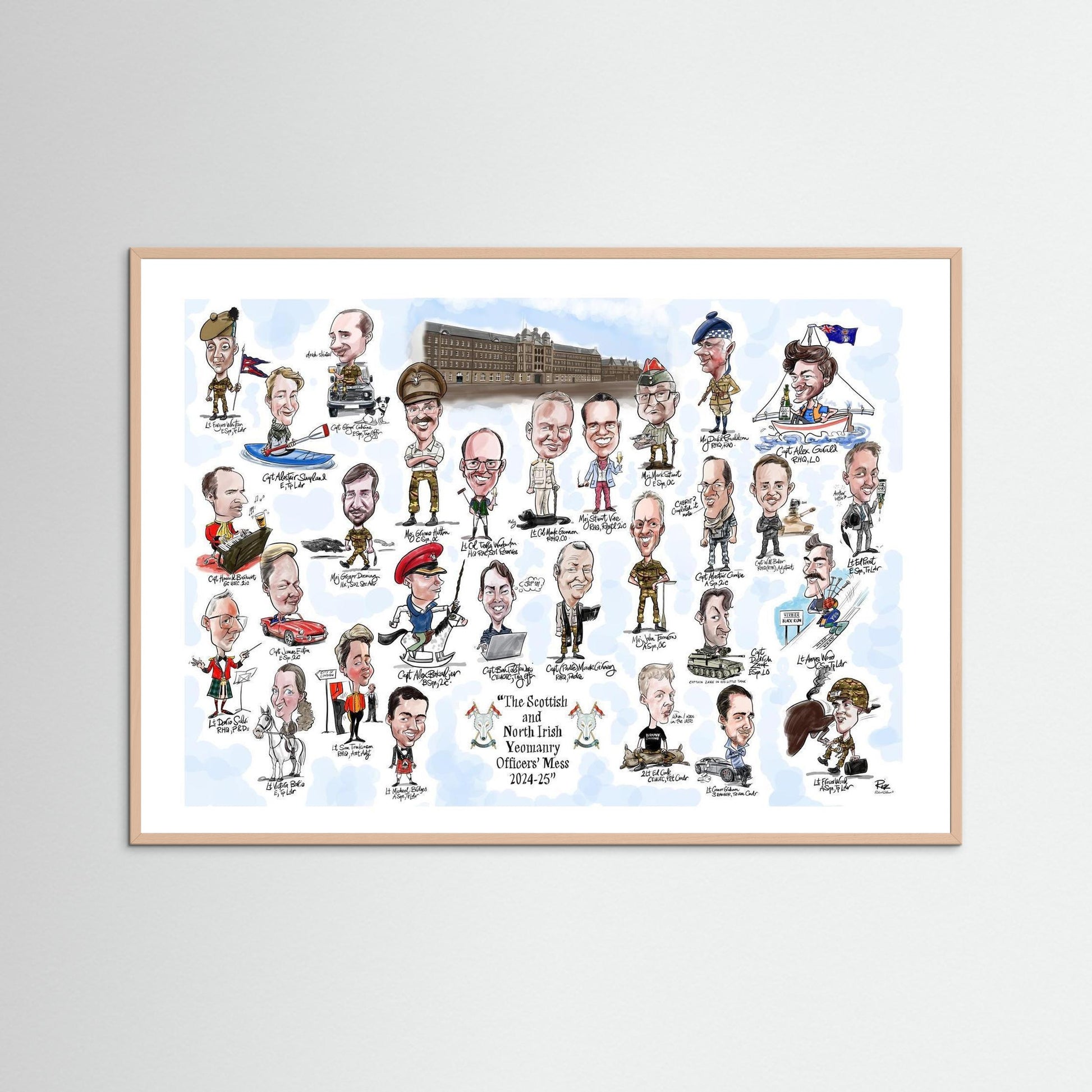 Scottish and NI Yeomanry A3 print on paper