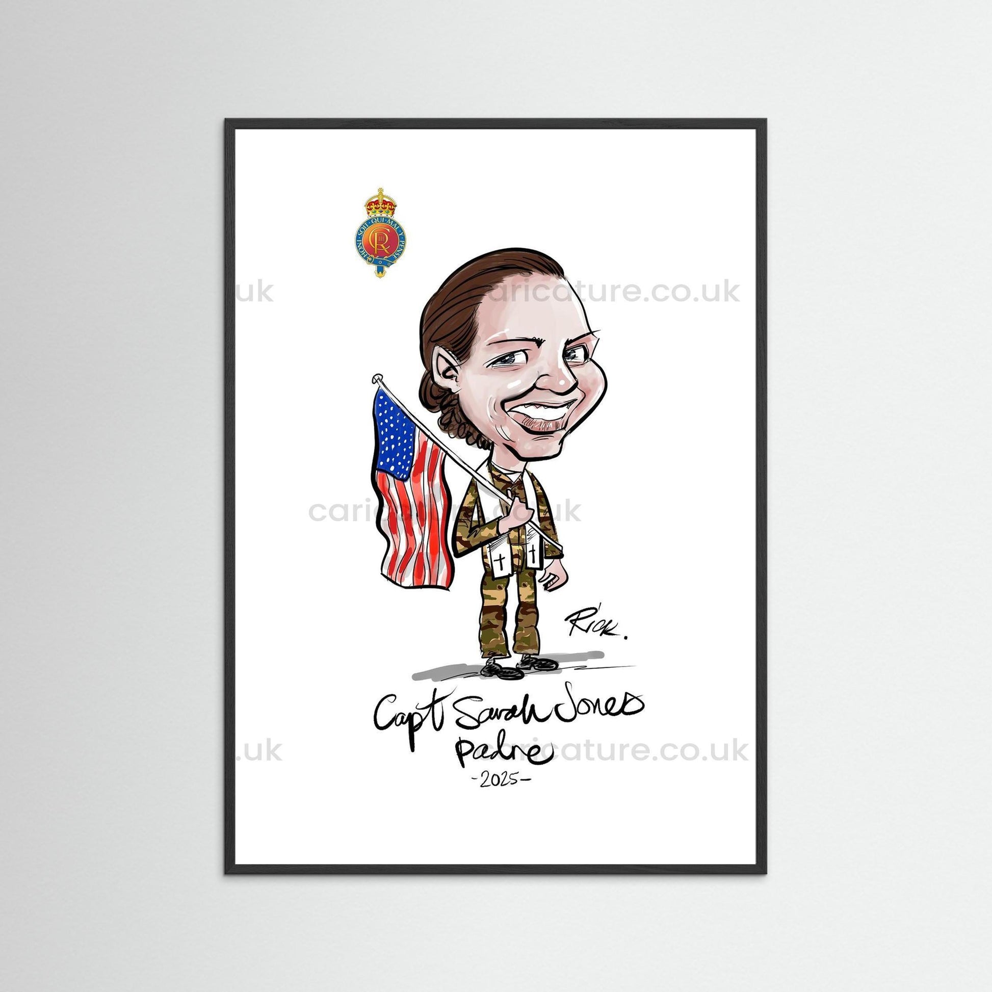 Caricature of Officer extracted from Group Painting