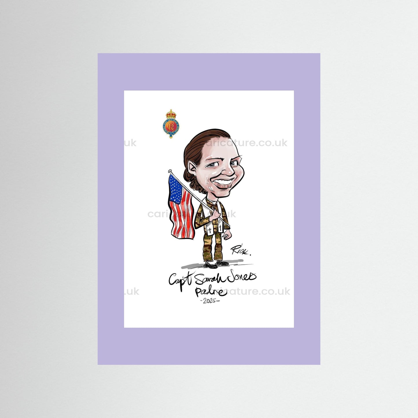 Caricature of Officer extracted from Group Painting