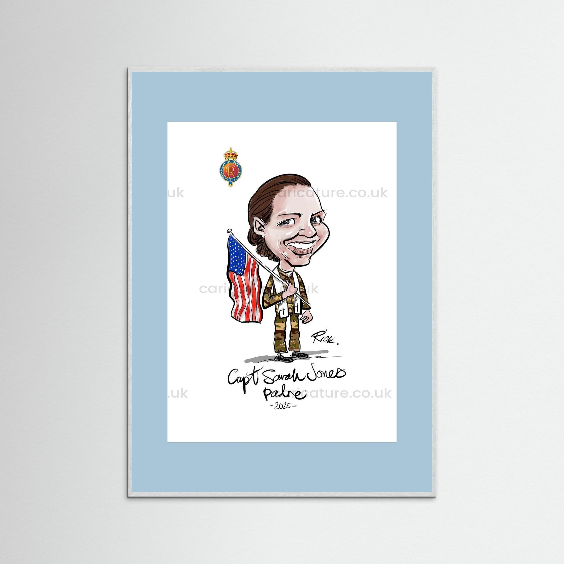 Caricature of Officer extracted from Group Painting