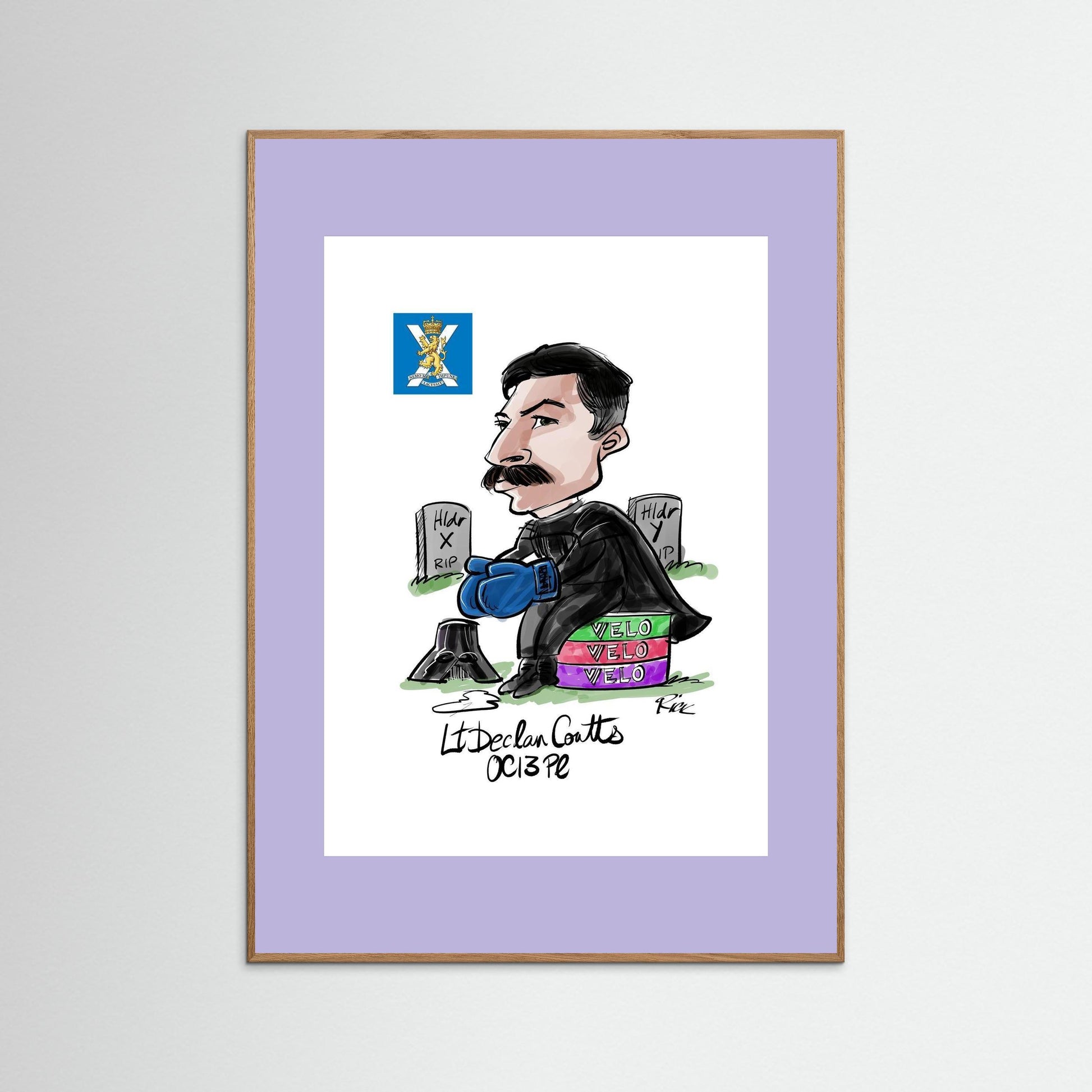 4 Scots Officer print on art paper 