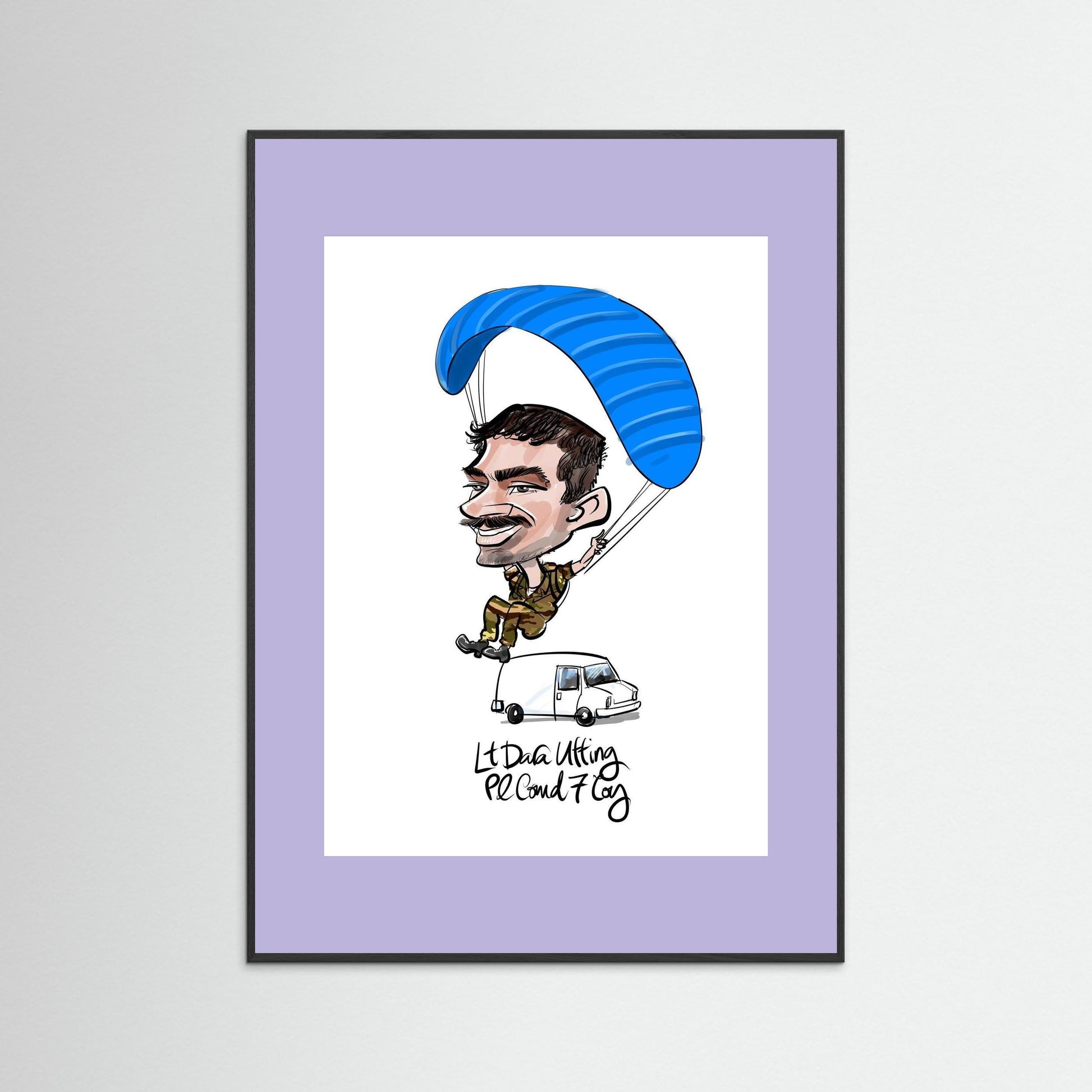 Caricature of Lt Dara Utting 