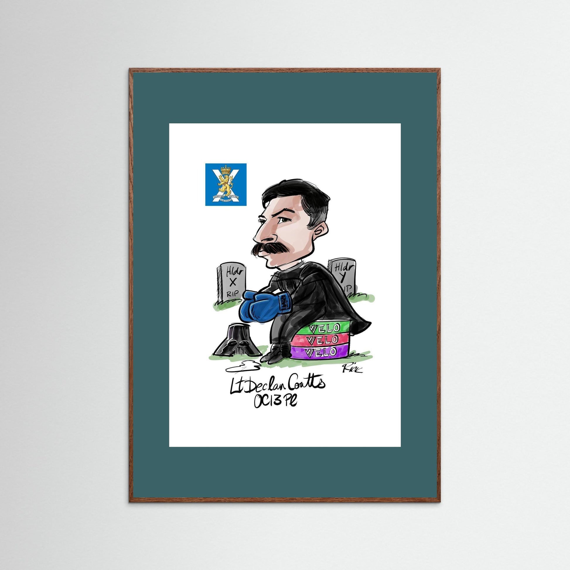 4 Scots Officer print on art paper 